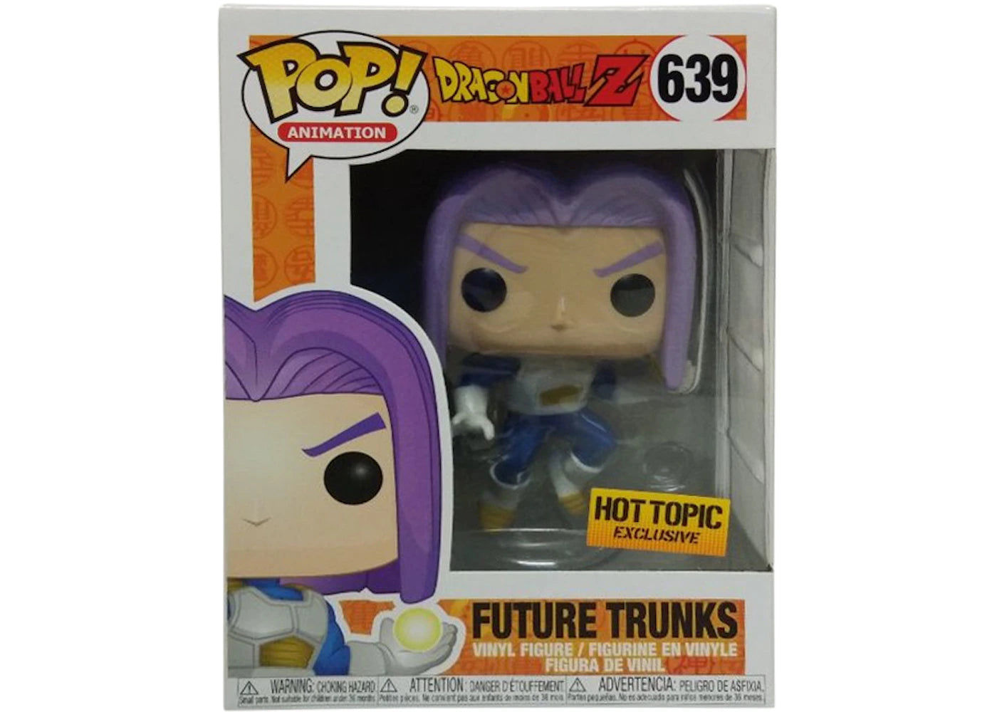 Funko Pop! Animation Dragonball Z Future Trunks Hot Topic Exclusive Figure #639