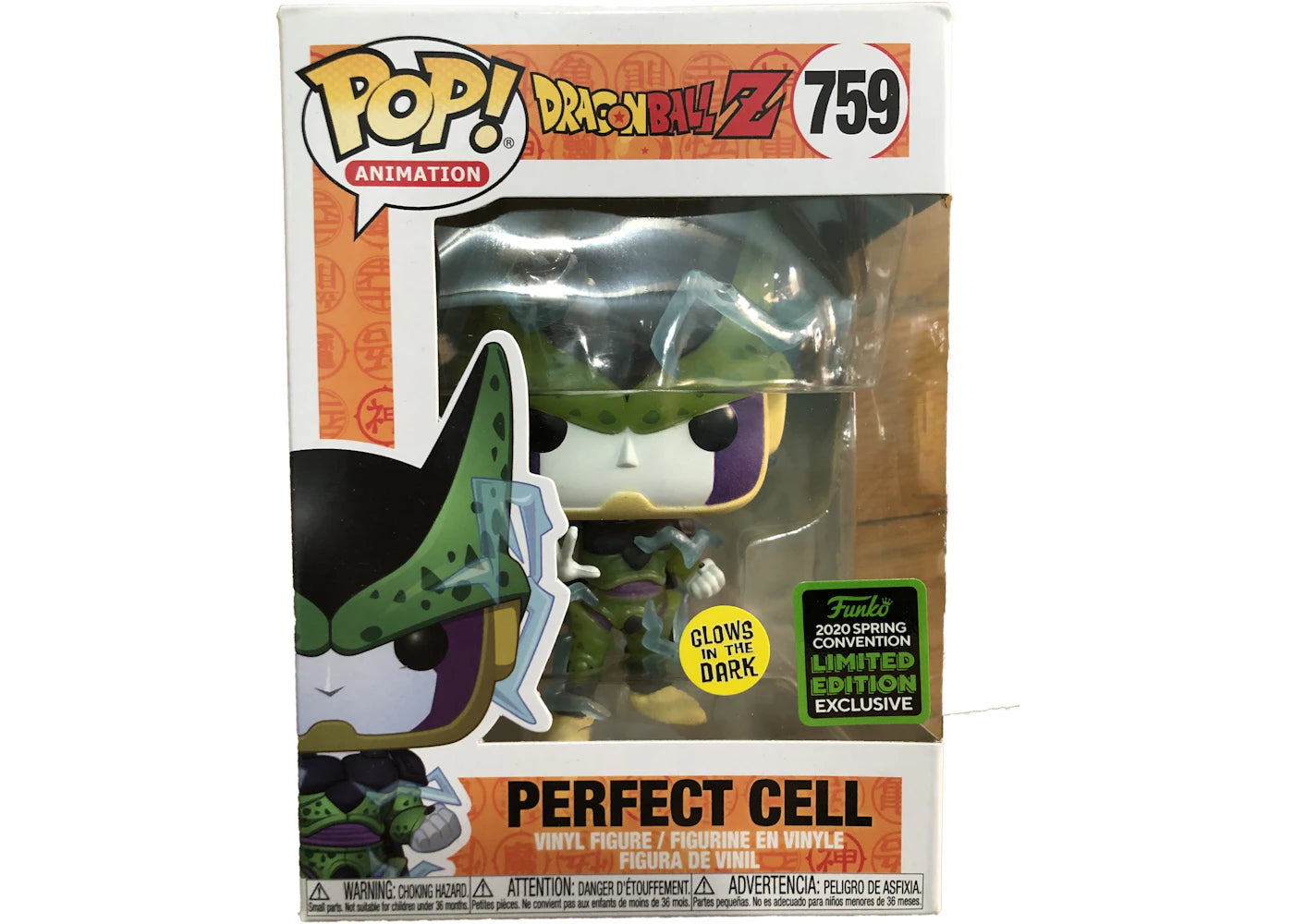 Funko Pop! Animation Dragonball Z Perfect Cell (Glow) Spring Convention Exclusive Figure #759
