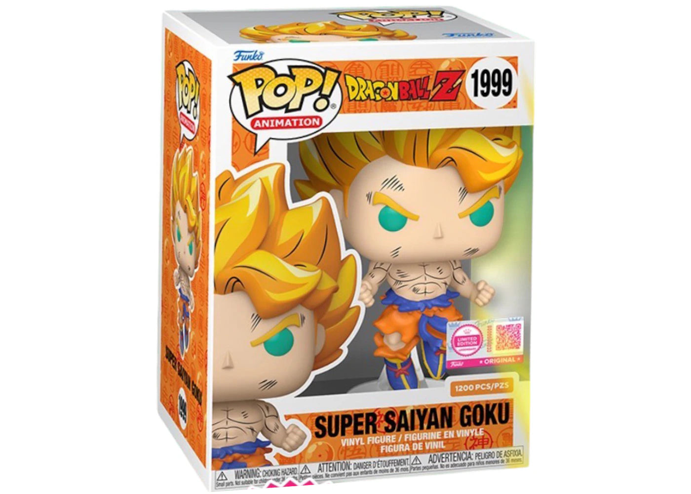 Funko Pop! Animation Dragonball Z Super Saiyan Goku Limited Edition Figure # 1999