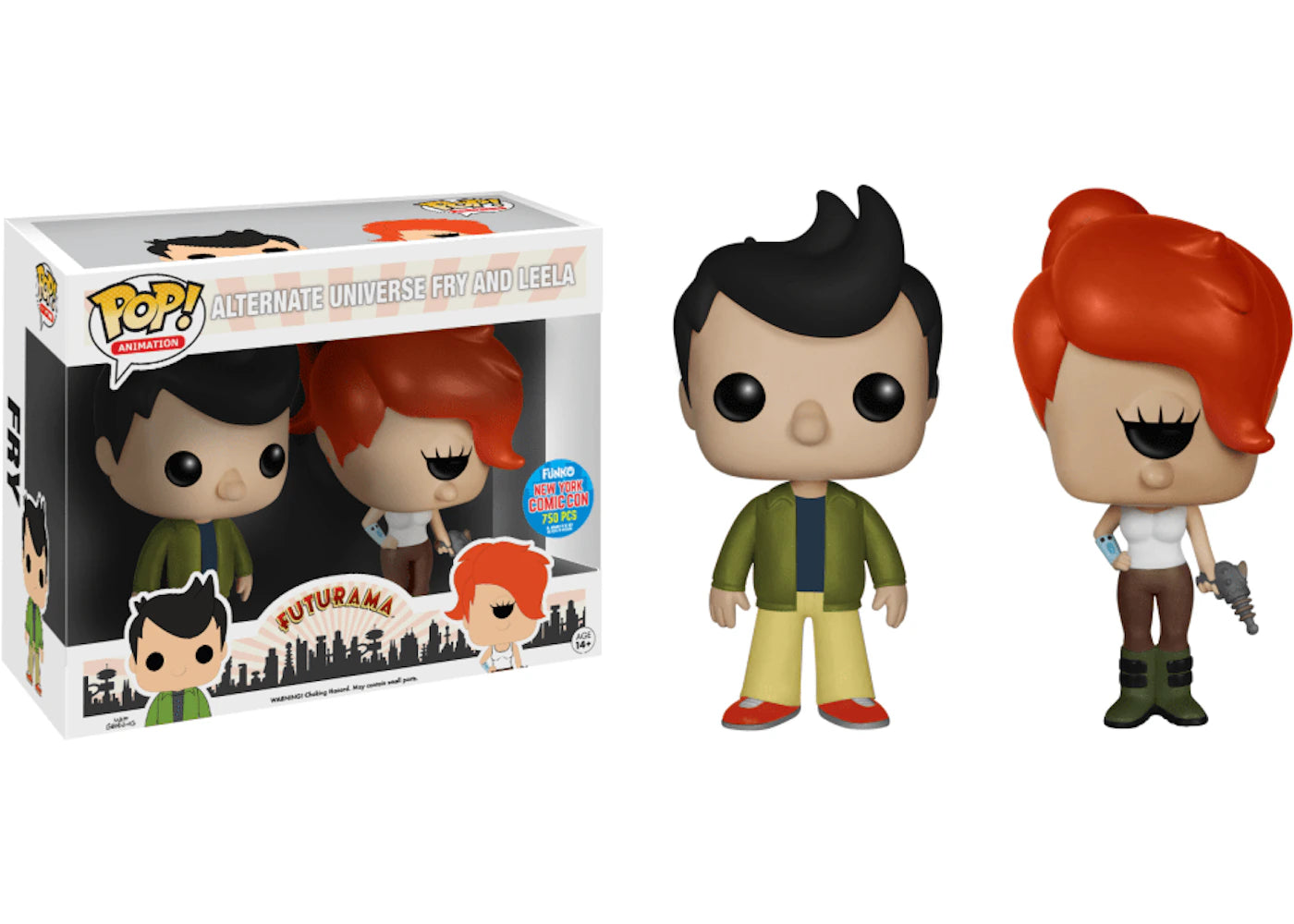 Funko Pop! Animation Futurama Alternate Universe Fry and Leela NYCC LE 750 2-Pack