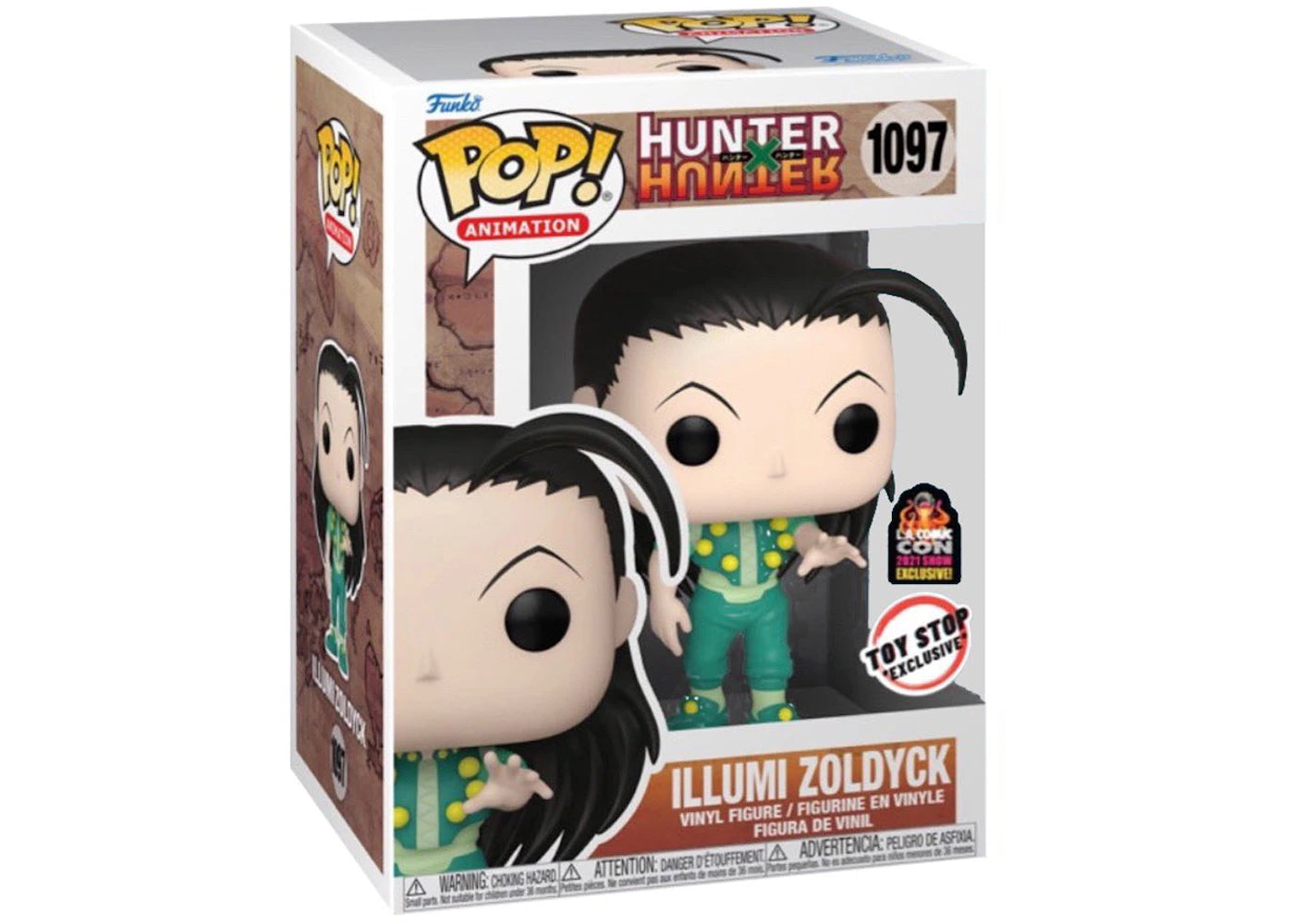 Funko Pop! Animation Hunter x Hunter Illumi Zoldyck 2021 LA Comic Con Toy Stop Exclusive Figure #1097