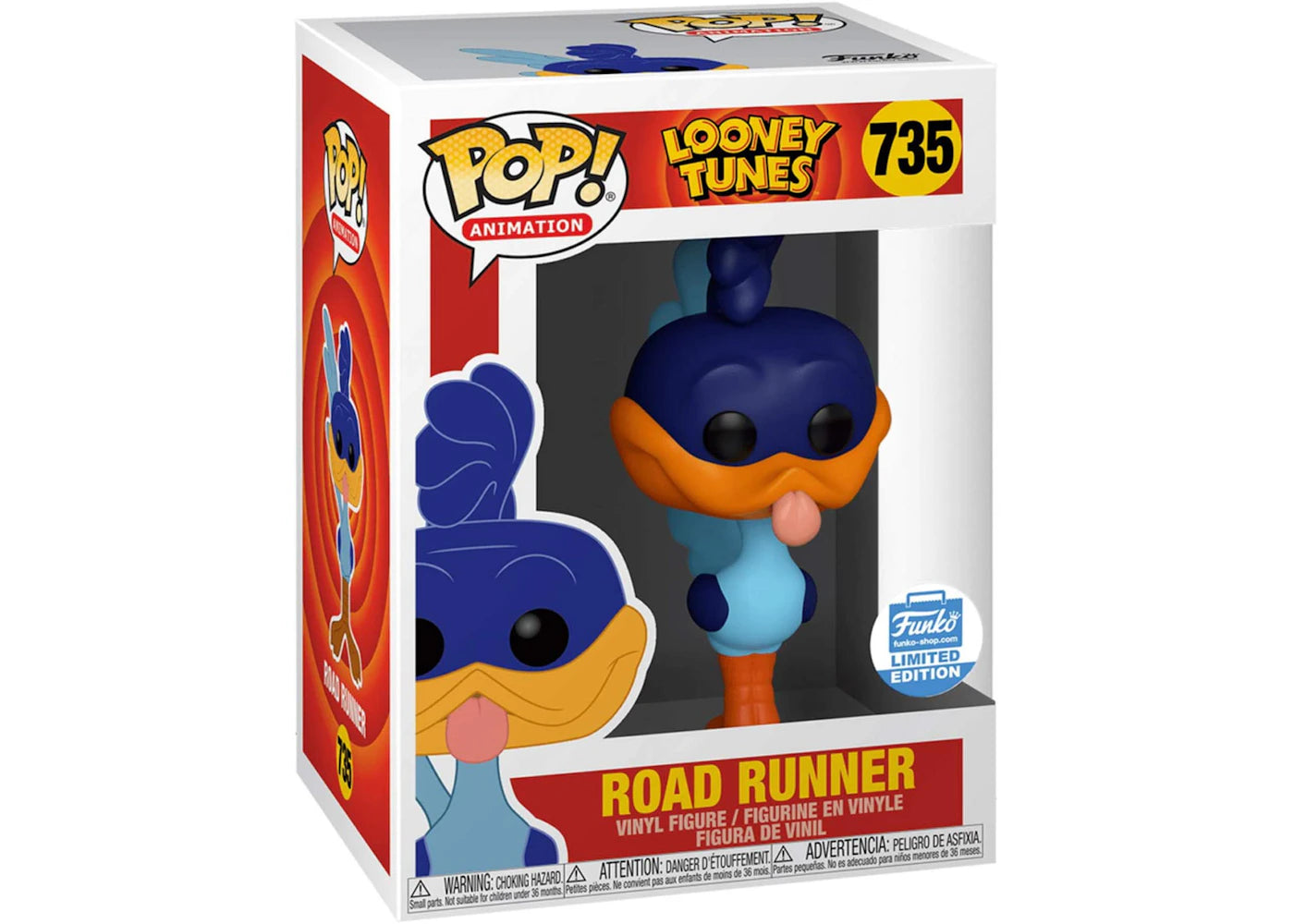 Funko Pop! Animation Looney Tunes Road Runner Funko Shop Exclusive Figure #735