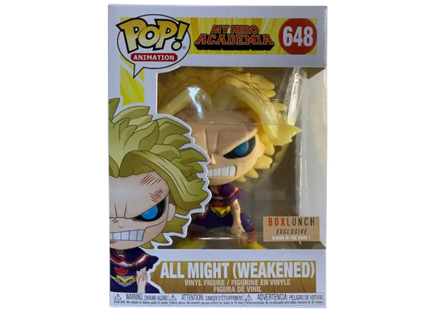 Funko Pop! Animation My Hero Academia All Might (Weakened) Box Lunch Exclusive Figure #648
