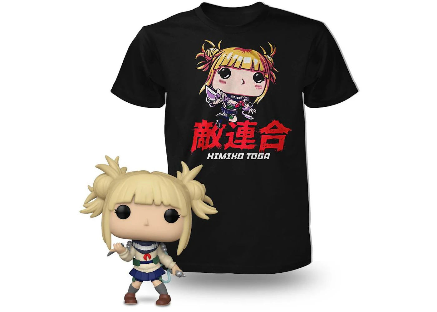 Funko Pop! Animation My Hero Academia Himiko Toga (Unmasked) T-Shirt Bundle GameStop Exclusive Figure #1029