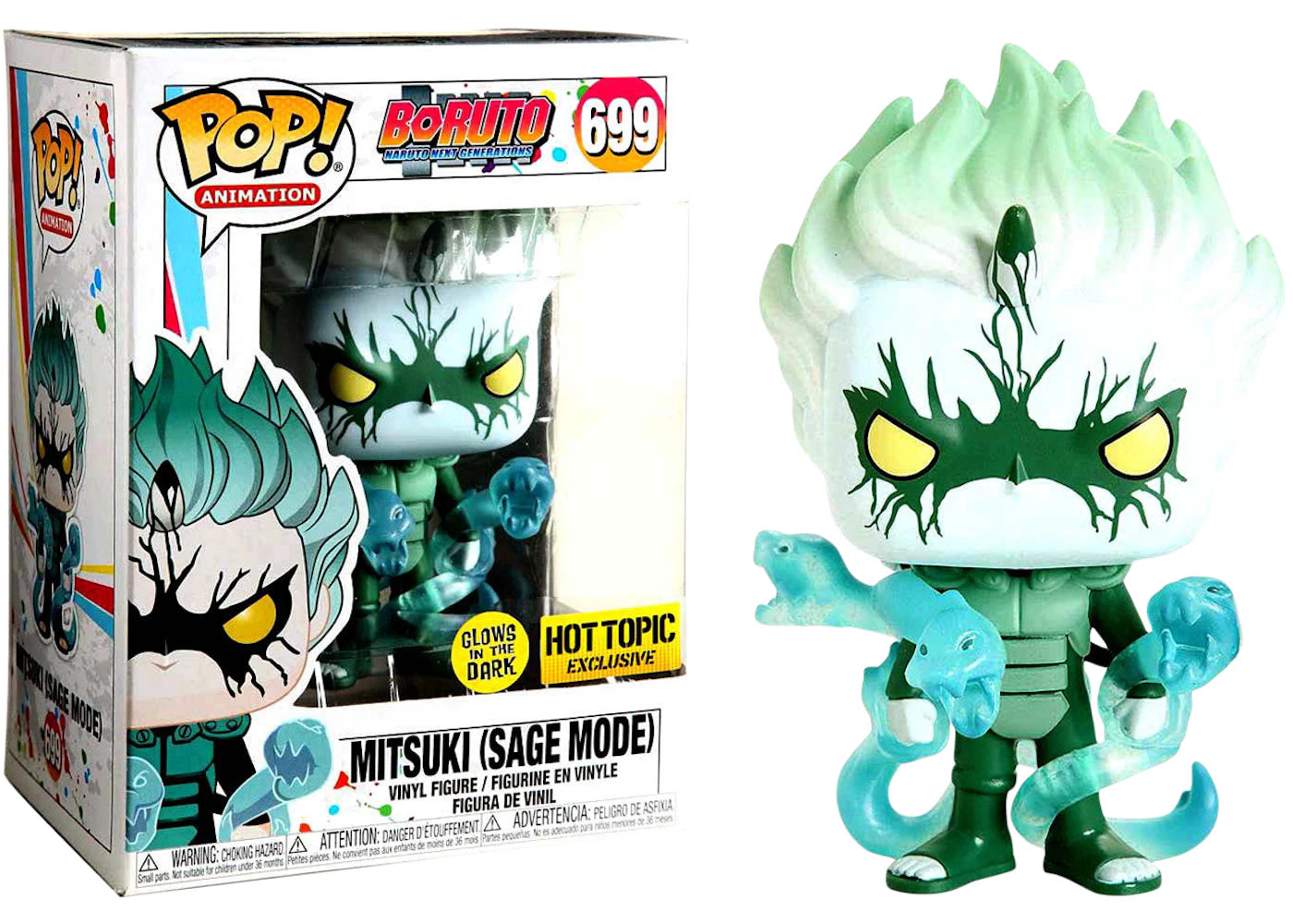 Funko Pop! Animation Naruto Next Generations Mitsuki Sage Mode (Glow) Hot Topic Exclusive Figure #699