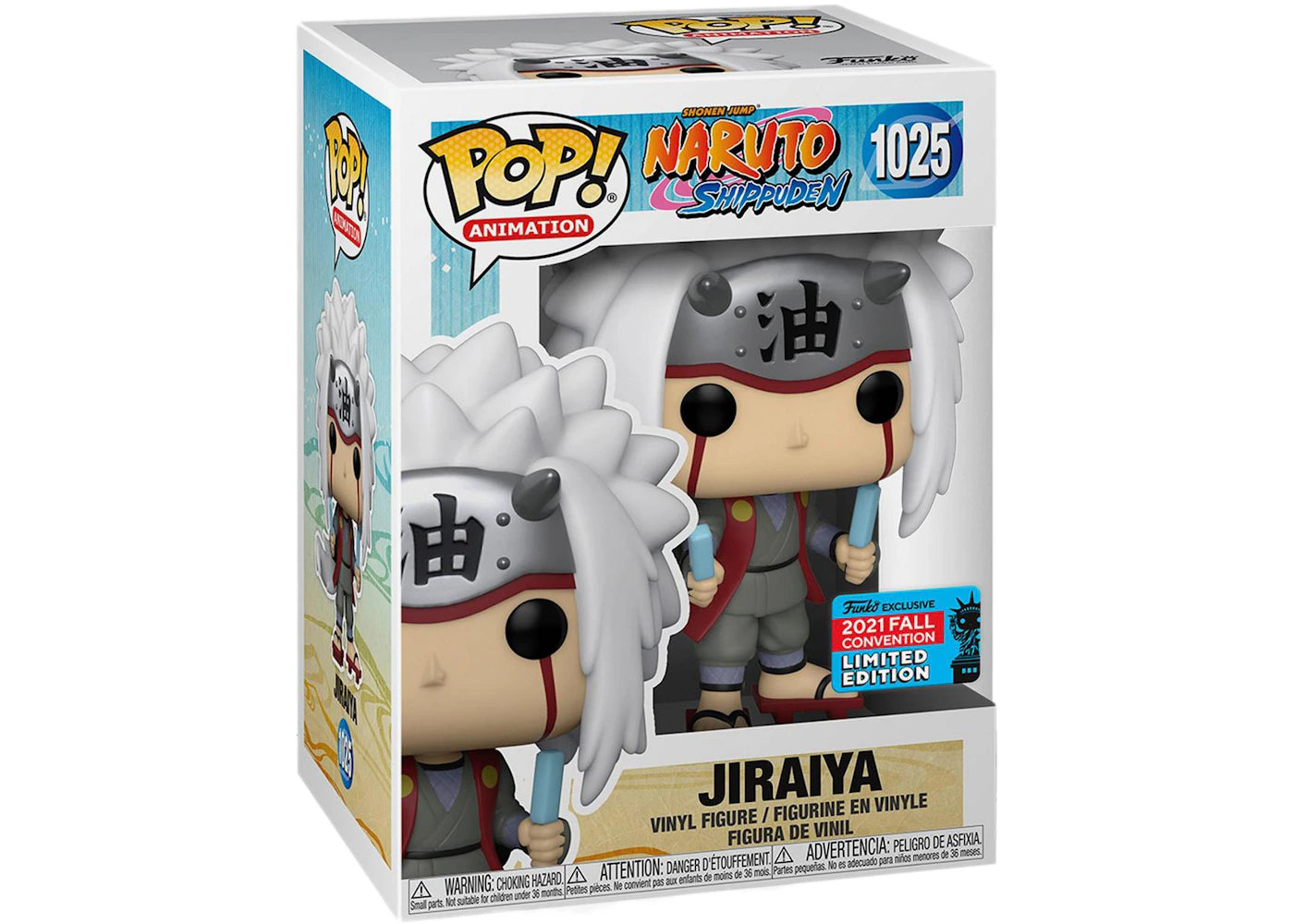 Funko Pop! Animation Naruto Shippuden Jiraiya 2021 Fall Convention Exclusive Figure #1025