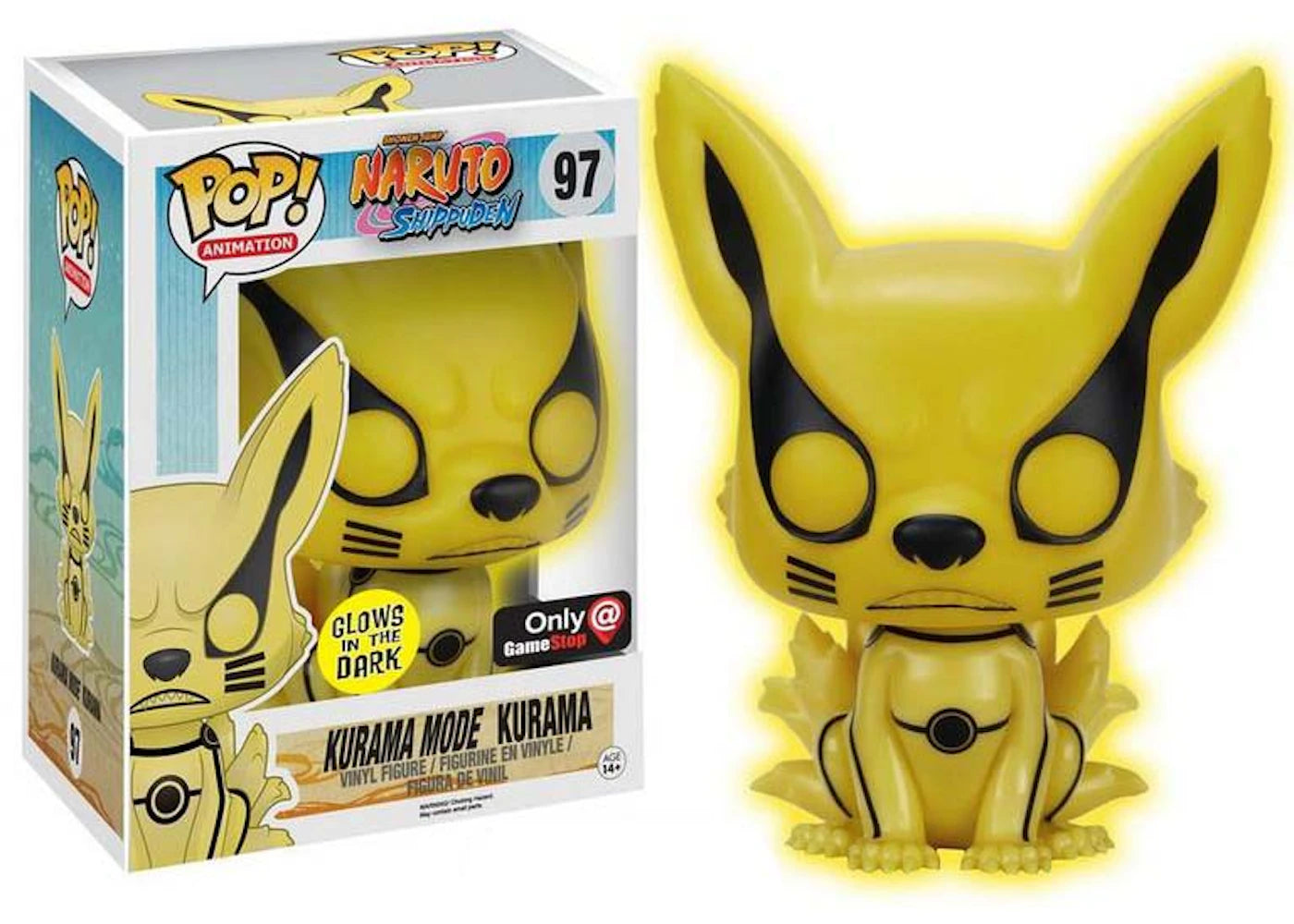 Funko Pop! Animation Naruto Shippuden Kurama Mode (Glow) GameStop Exclusive 6 Inch Figure #97
