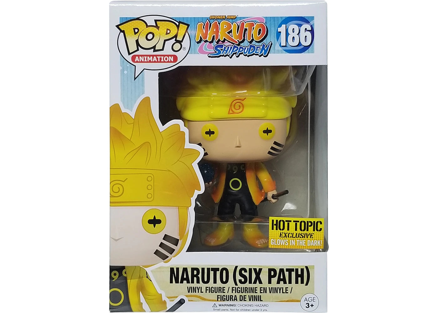 Funko Pop! Animation Naruto Shippuden Naruto Uzumaki (Six Path) (Glow) Hot Topic Exclusive Figure #186