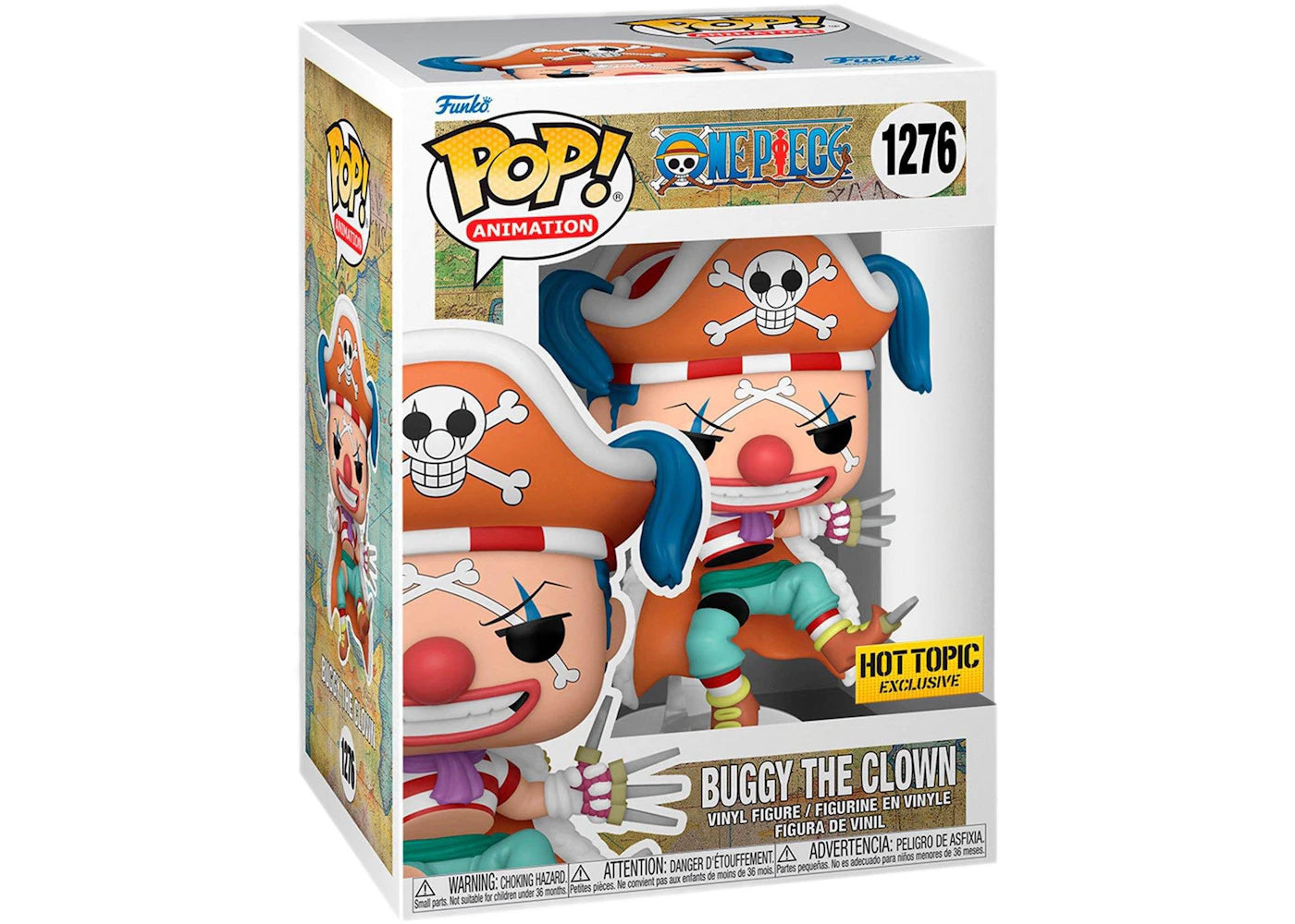 Funko Pop! Animation One Piece Buggy the Clown Hot Topic Exclusive Figure #1276