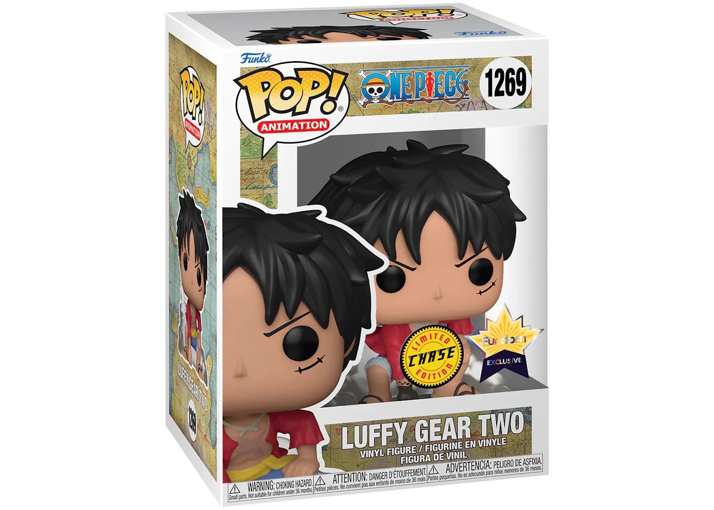Funko Pop! Animation One Piece Luffy Gear Two Chase Edition Fundom Exclusive Figure #1269