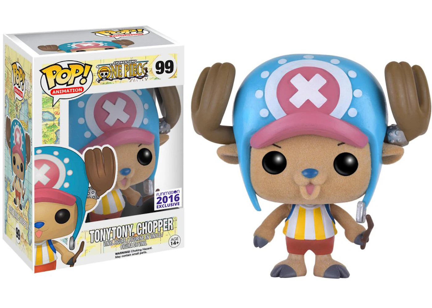 Funko Pop! Animation One Piece Tony Tony Chopper (Flocked) Funimation Exclusive Figure #99