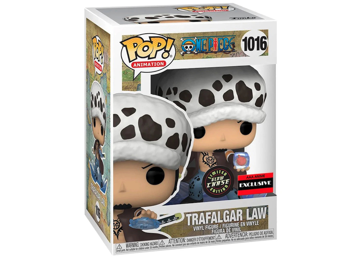 Funko Pop! Animation One Piece Trafalgar Law AAA Anime Glow Chase Exclusive Figure #1016