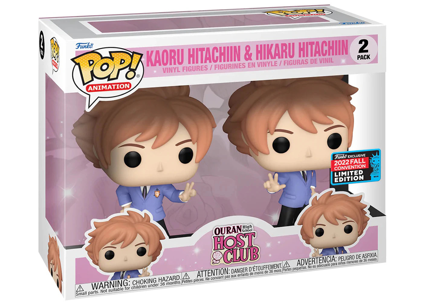 Funko Pop! Animation Ouran High School Host Club Kaoru Hitachiin & Hikaru Hitachiin 2022 Fall Convention Exclusive 2-Pack