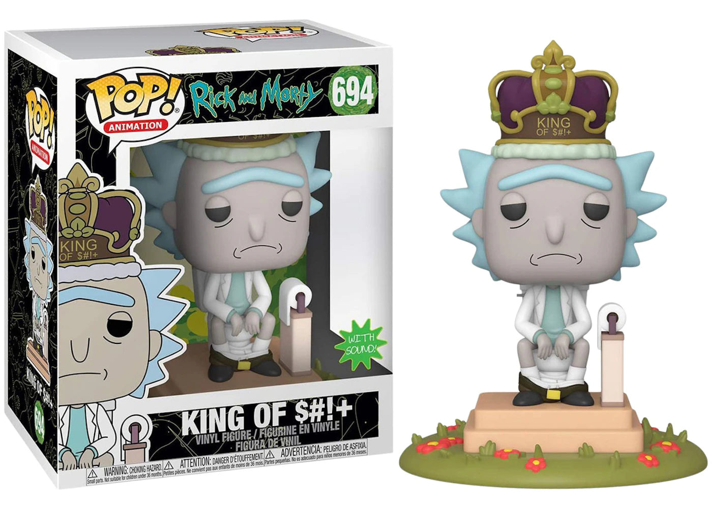 Funko Pop! Animation Rick & Morty King of $#!+ with Sound Figure #694