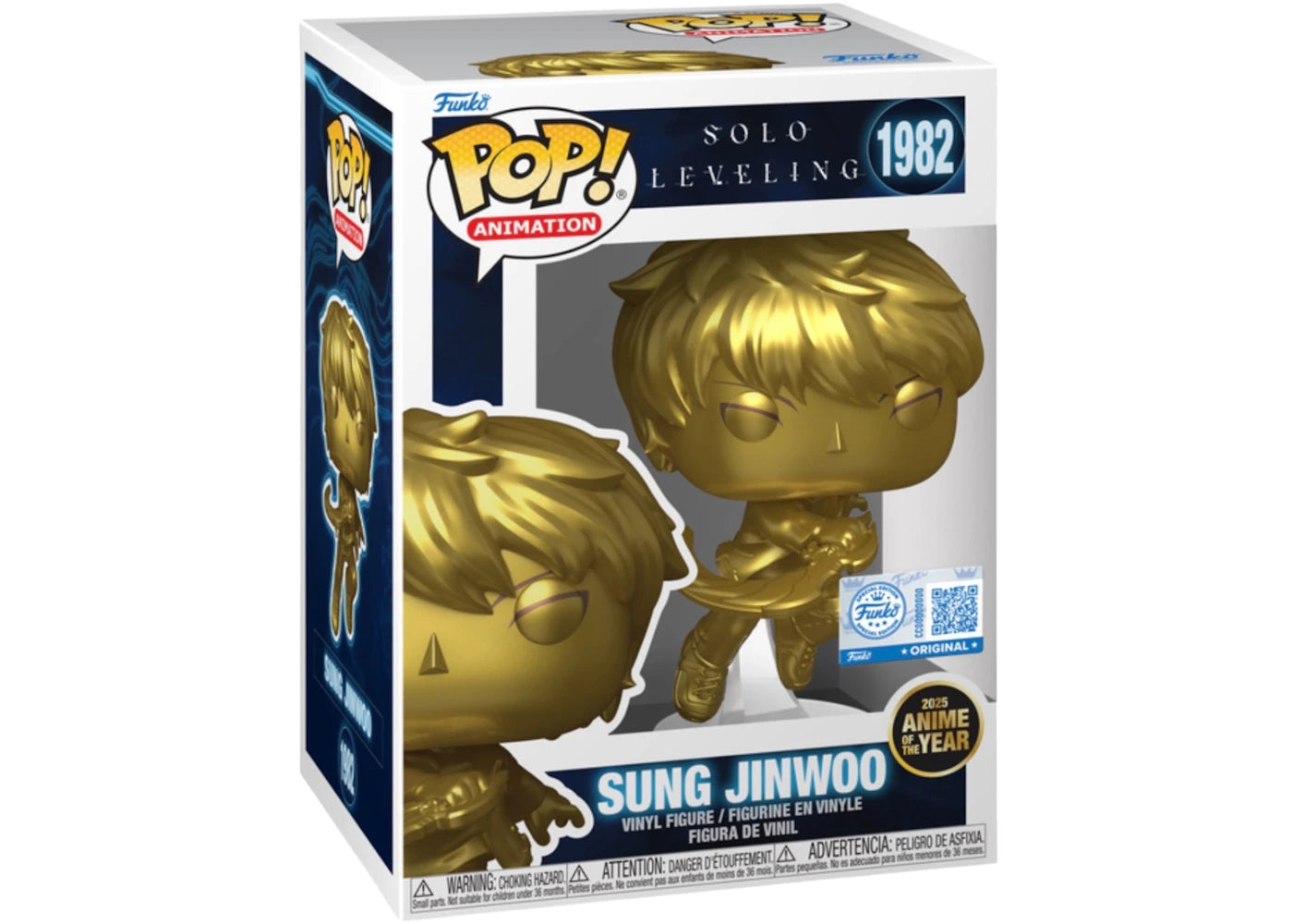 Funko Pop! Animation Solo Leveling Sung Jinwoo (Gold) Funko Exclusive #1982