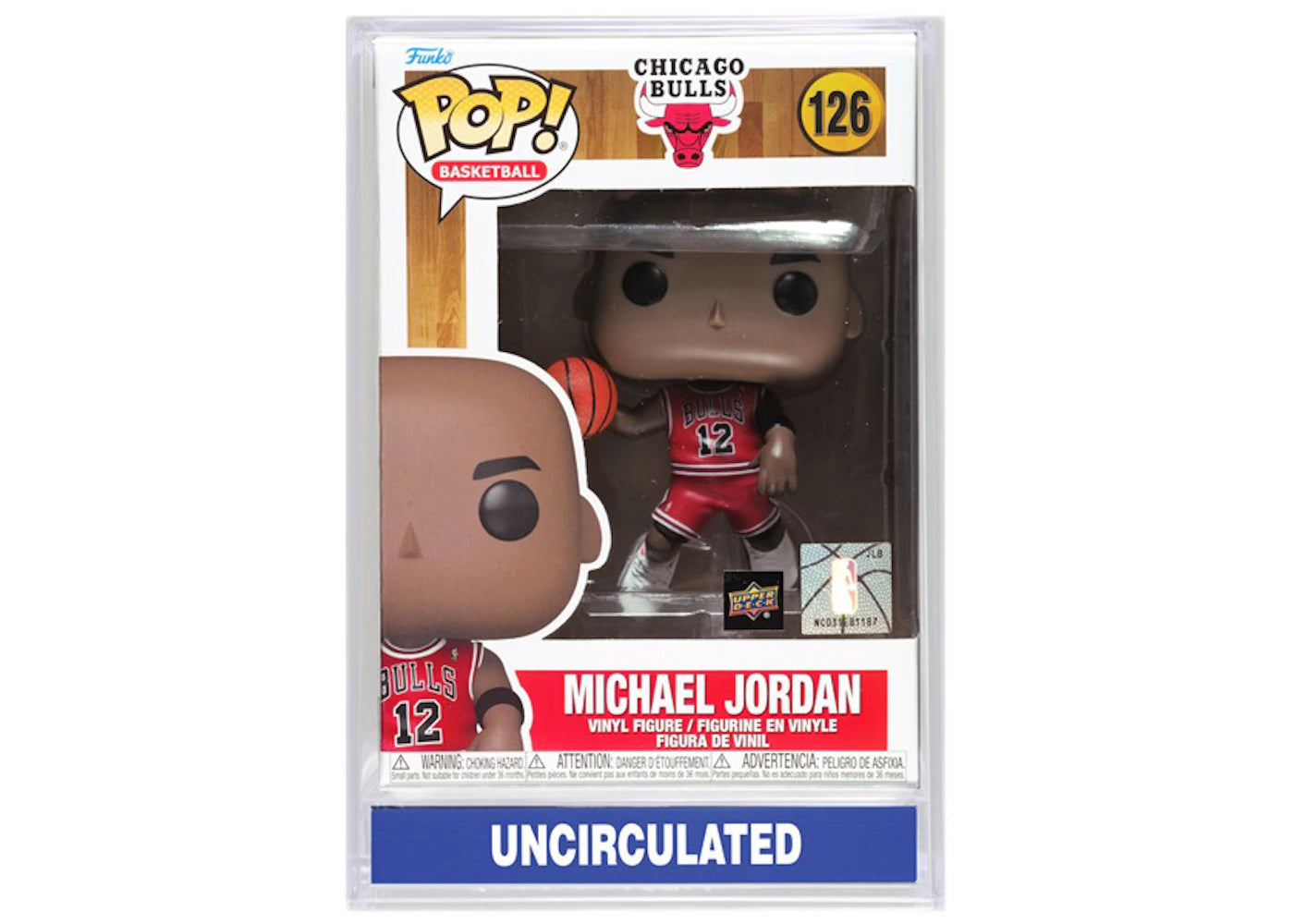 Funko Pop! Basketball Chicago Bulls Michael Jordan with Slabbed Case Upper Deck Exclusive Figure #126