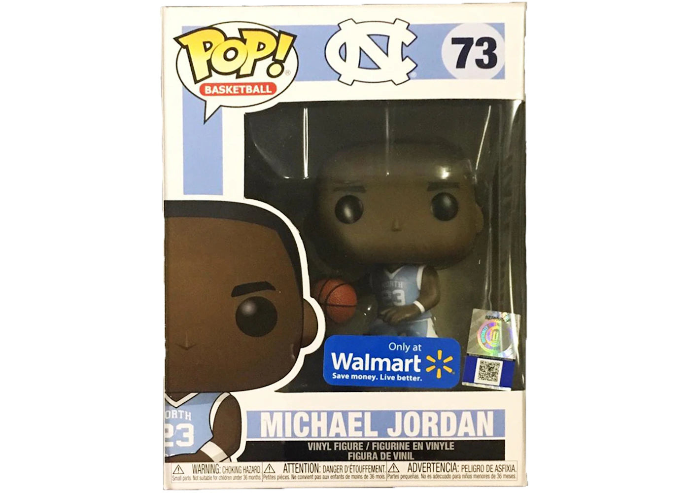 Funko Pop! Basketball Michael Jordan UNC Home Jersey Walmart Exclusive Figure #73