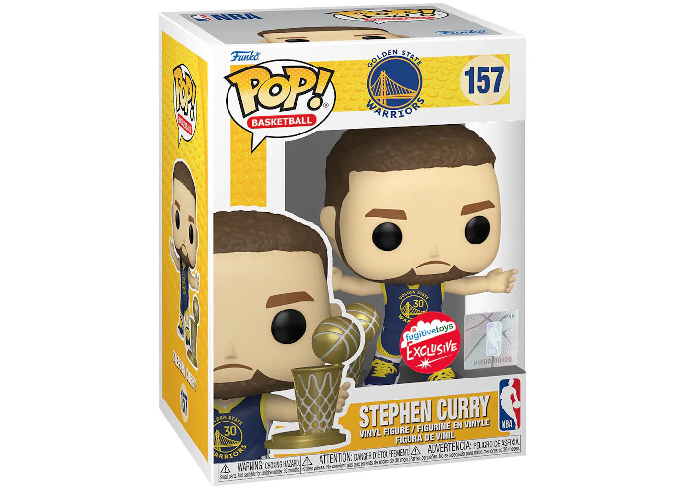 Funko Pop! Basketball NBA Golden State Warriors Stephen Curry Fugitive Toys Exclusive Figure #157