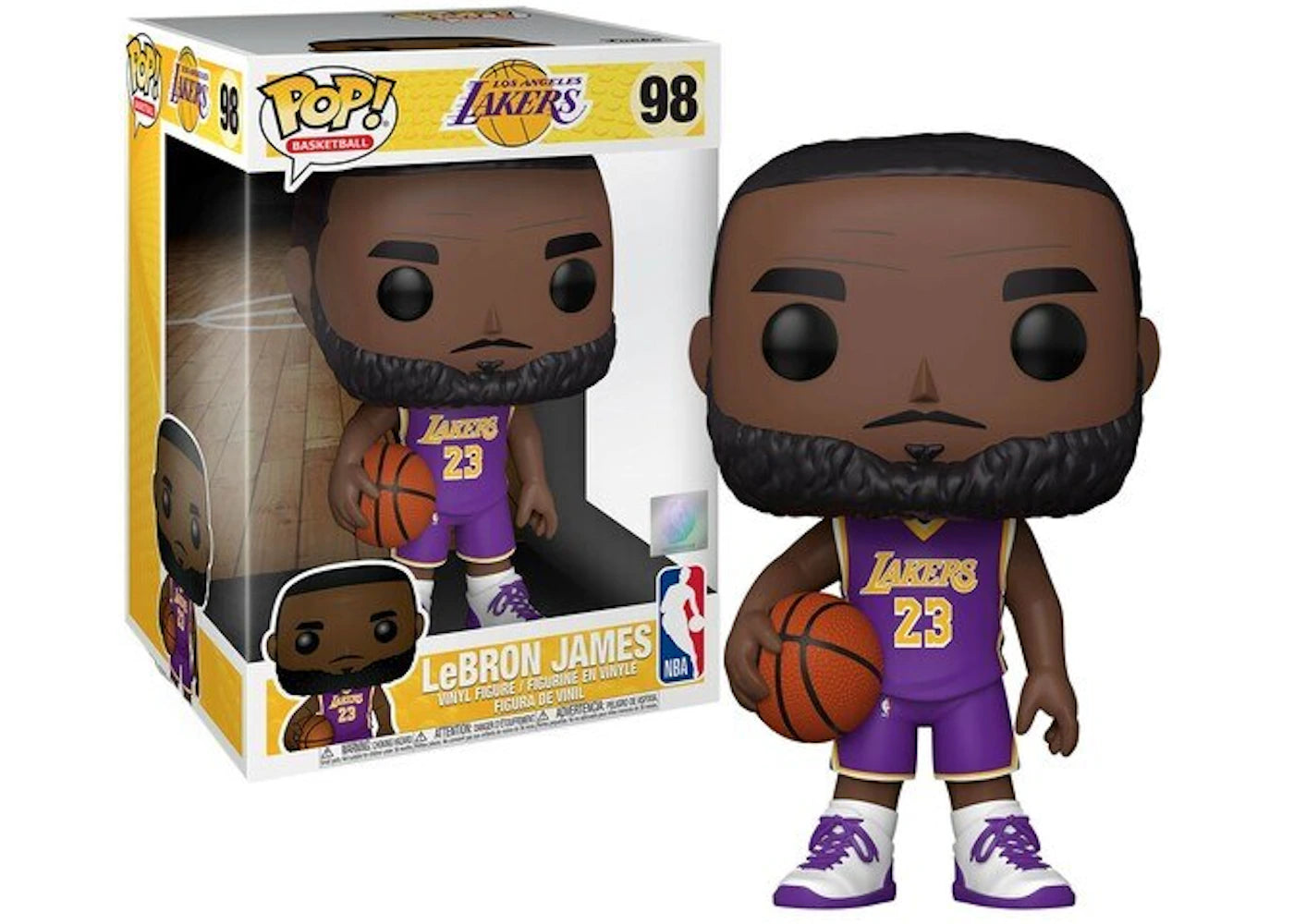 Funko Pop! Basketball NBA LeBron James Lakers (Purple Jersey) 10 Inch Figure #98
