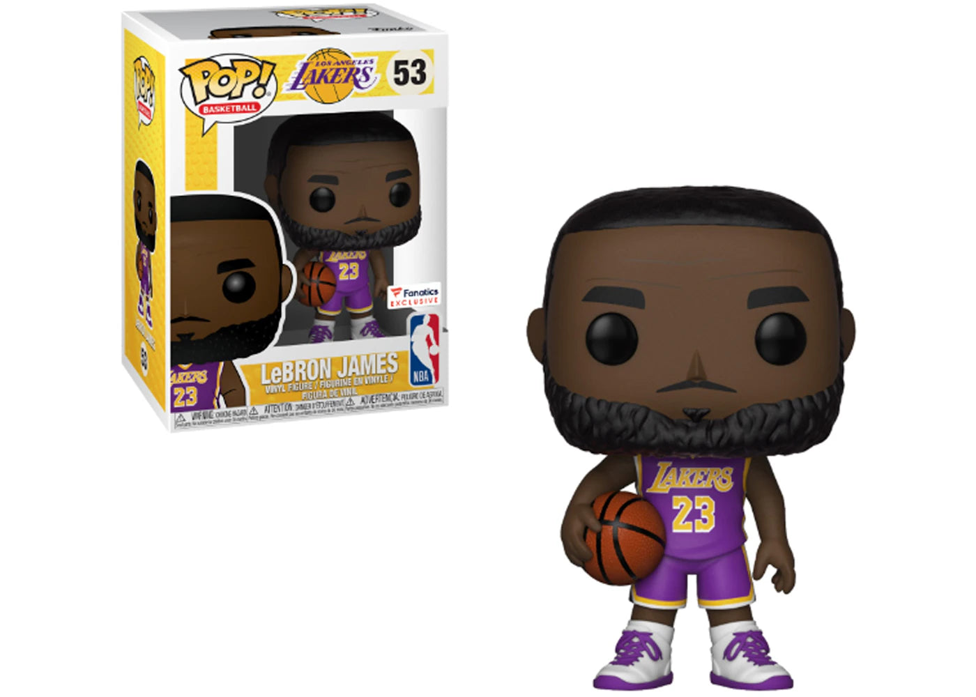 Funko Pop! Basketball NBA LeBron James Lakers (Purple Jersey) Fanatics Exclusive Figure #53