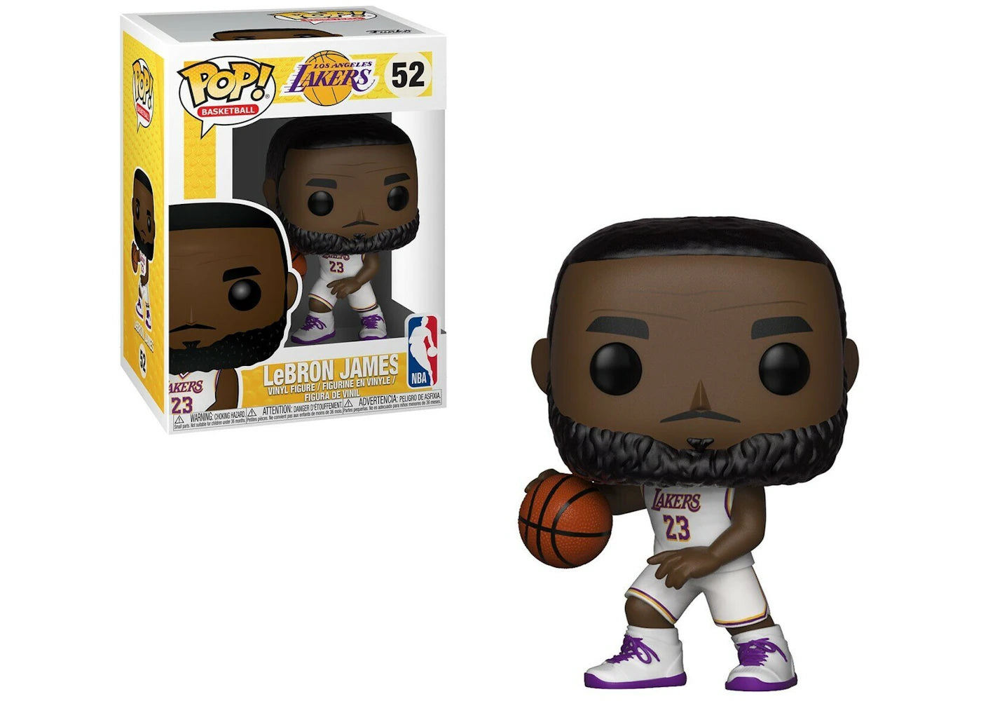Funko Pop! Basketball NBA LeBron James Lakers (White Jersey) Figure #52