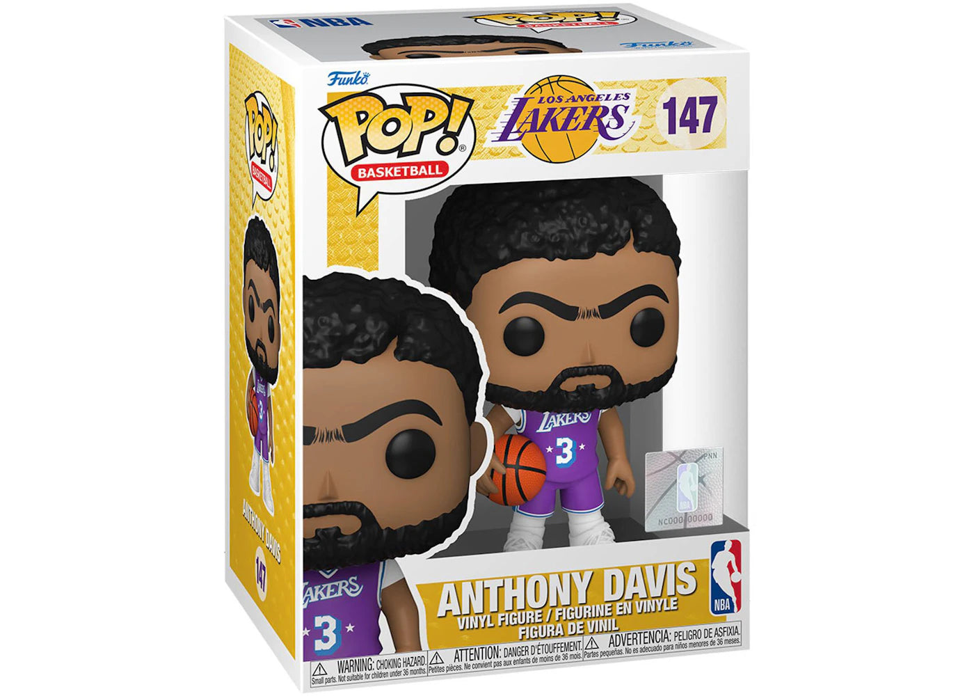 Funko Pop! Basketball NBA Los Angeles Lakers Anthony Davis (2021-22 City Edition Jersey) Figure #147