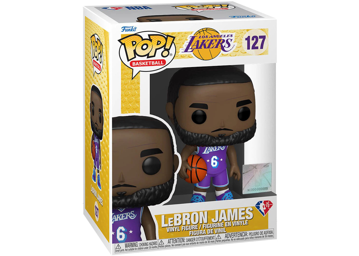 Funko Pop! Basketball NBA Los Angeles Lakers LeBron James (City Edition Jersey) Figure #127