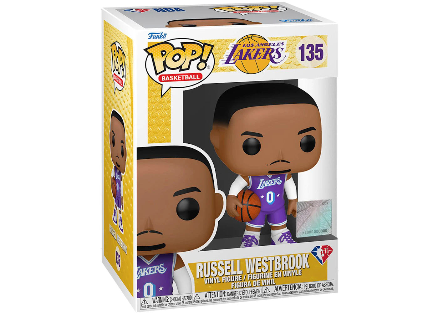 Funko Pop! Basketball NBA Los Angeles Lakers Russell Westbrook (City Edition Jersey) Figure #135