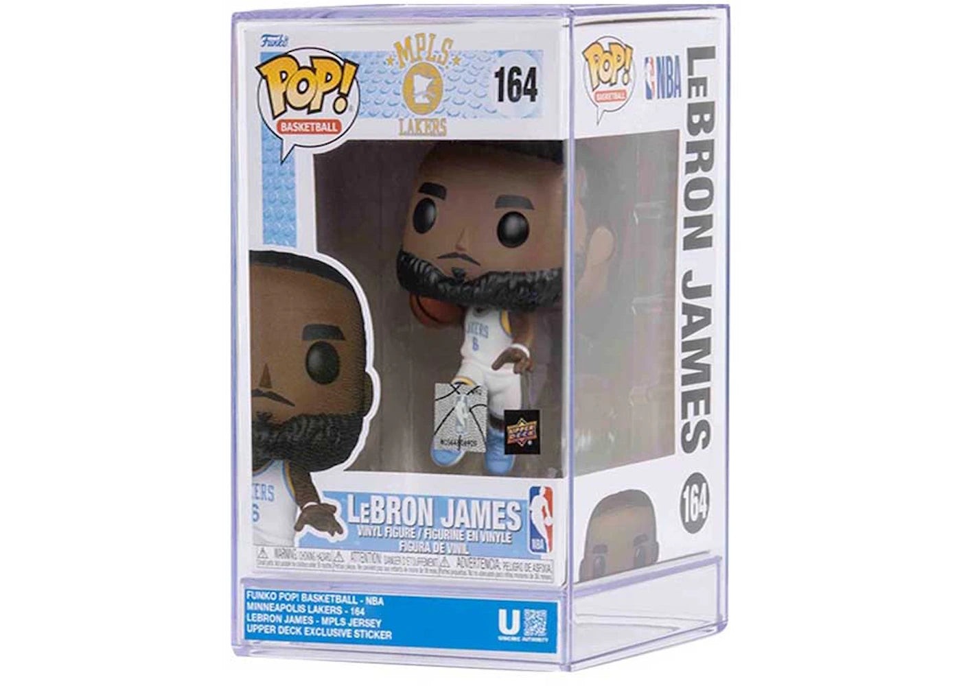 Funko Pop! Basketball NBA MPLS Lakers LeBron James Upper Deck Exclusive Figure #164