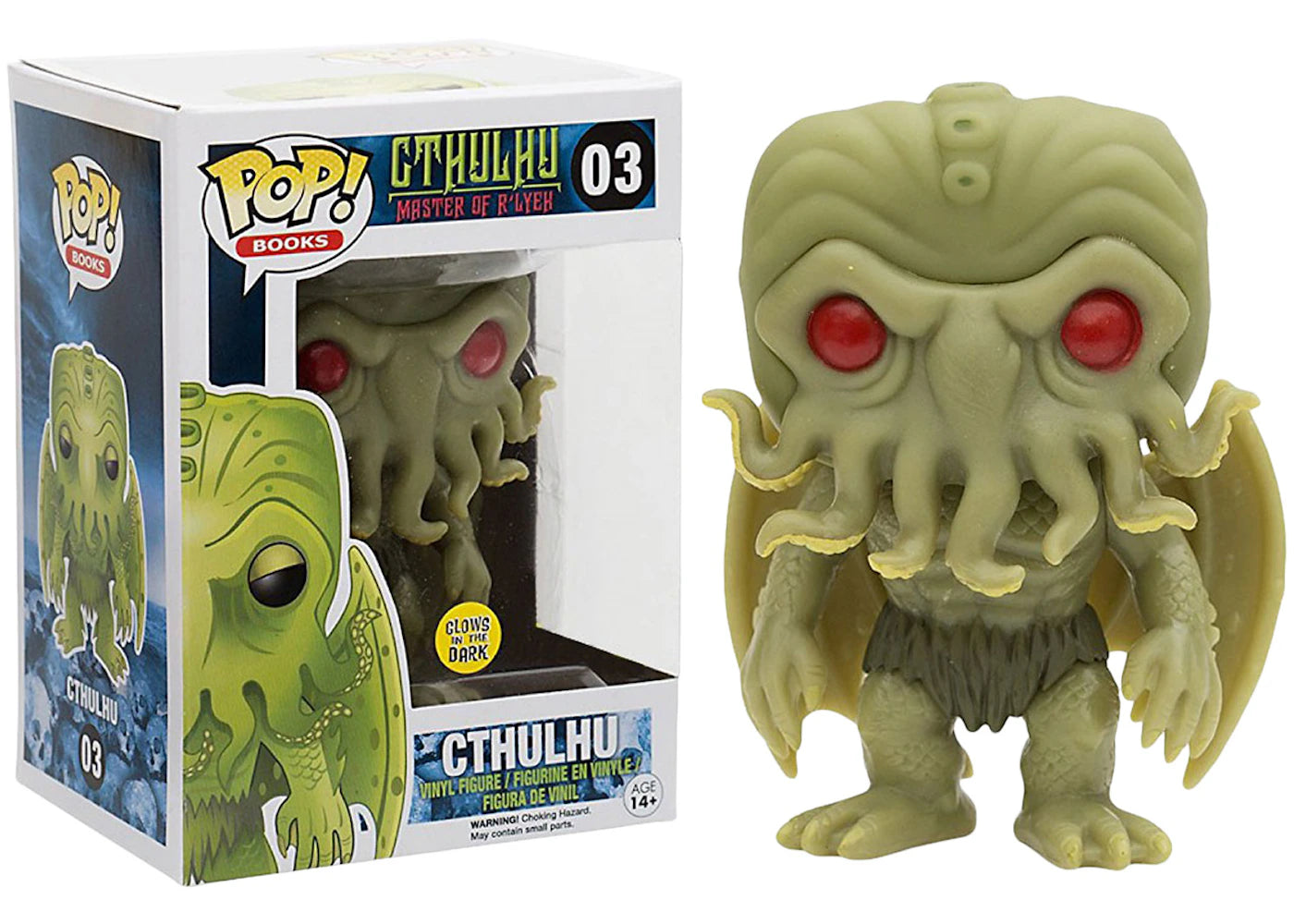 Funko Pop! Books Cthulhu Master of R'lyeh Cthulhu (Glow) Entertainment Earth Exclusive Figure #03