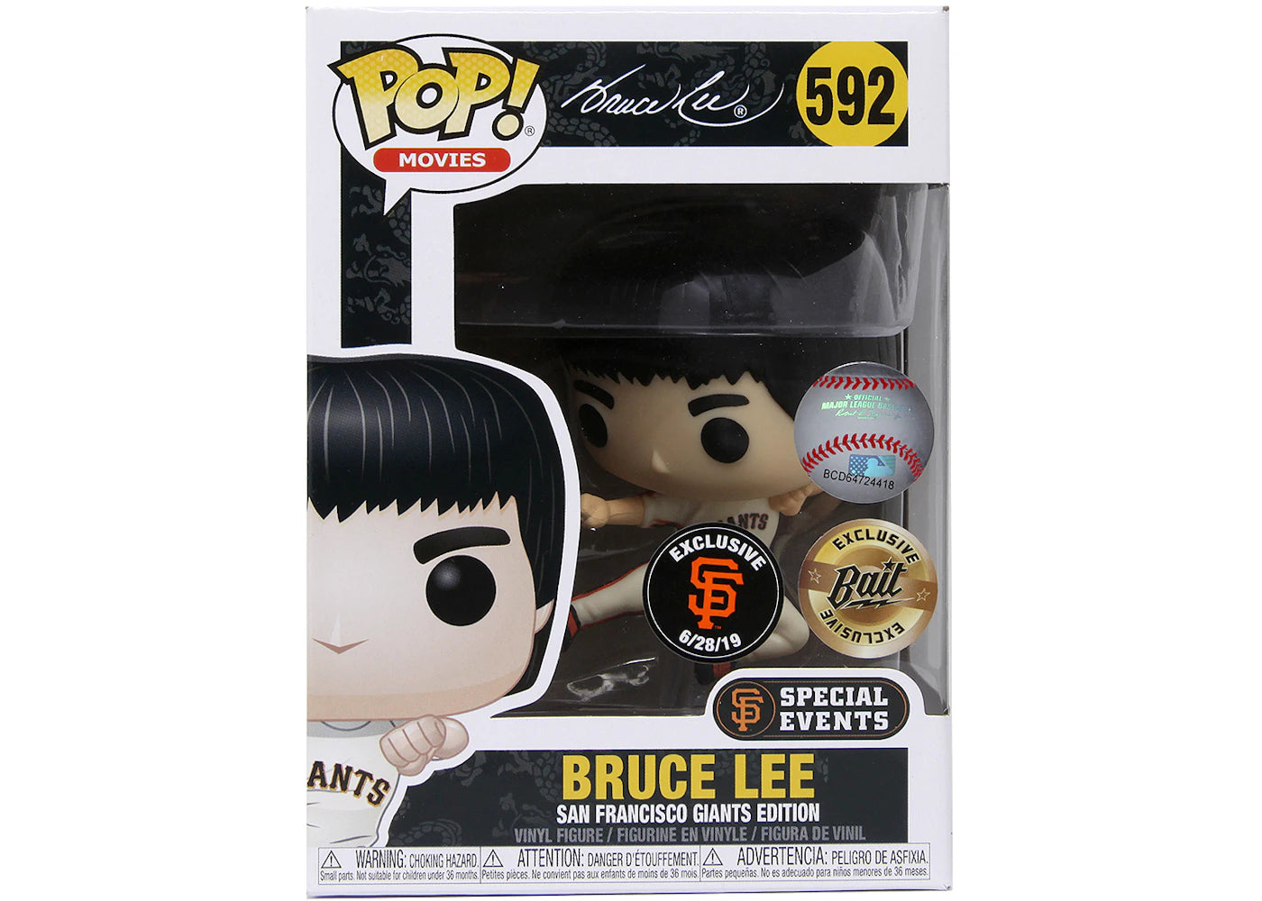 Funko Pop! Bruce Lee Giants Baseball (Bait) San Francisco Exclusive Figure #592