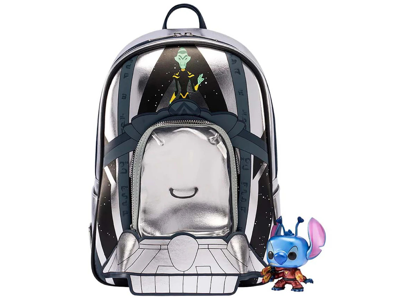 Funko Pop! x Loungefly Bundle Exclusive - Stitch Experiment 626 (Metallic) Pop! and Light Up Mini Backpack