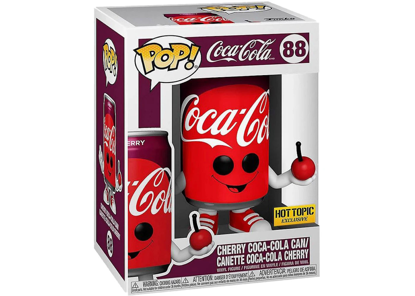 Funko Pop! Cola-Cola Cherry Coca-Cola Can Hot Topic Exclusive Figure #88