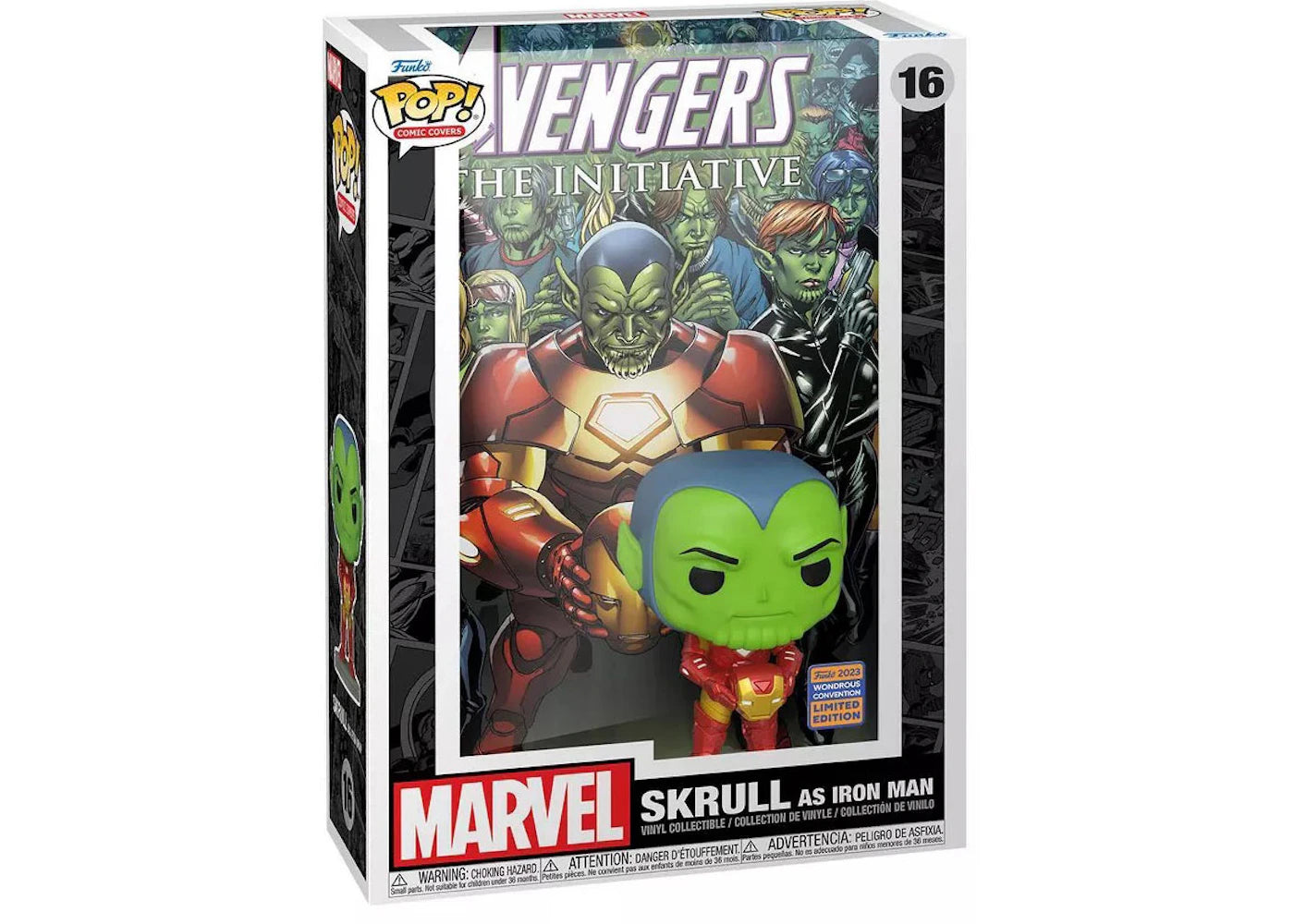 Funko Pop! Comic Covers Marvel Skrull as Iron Man 2023 Wondrous Convention Exclusive Figure #16