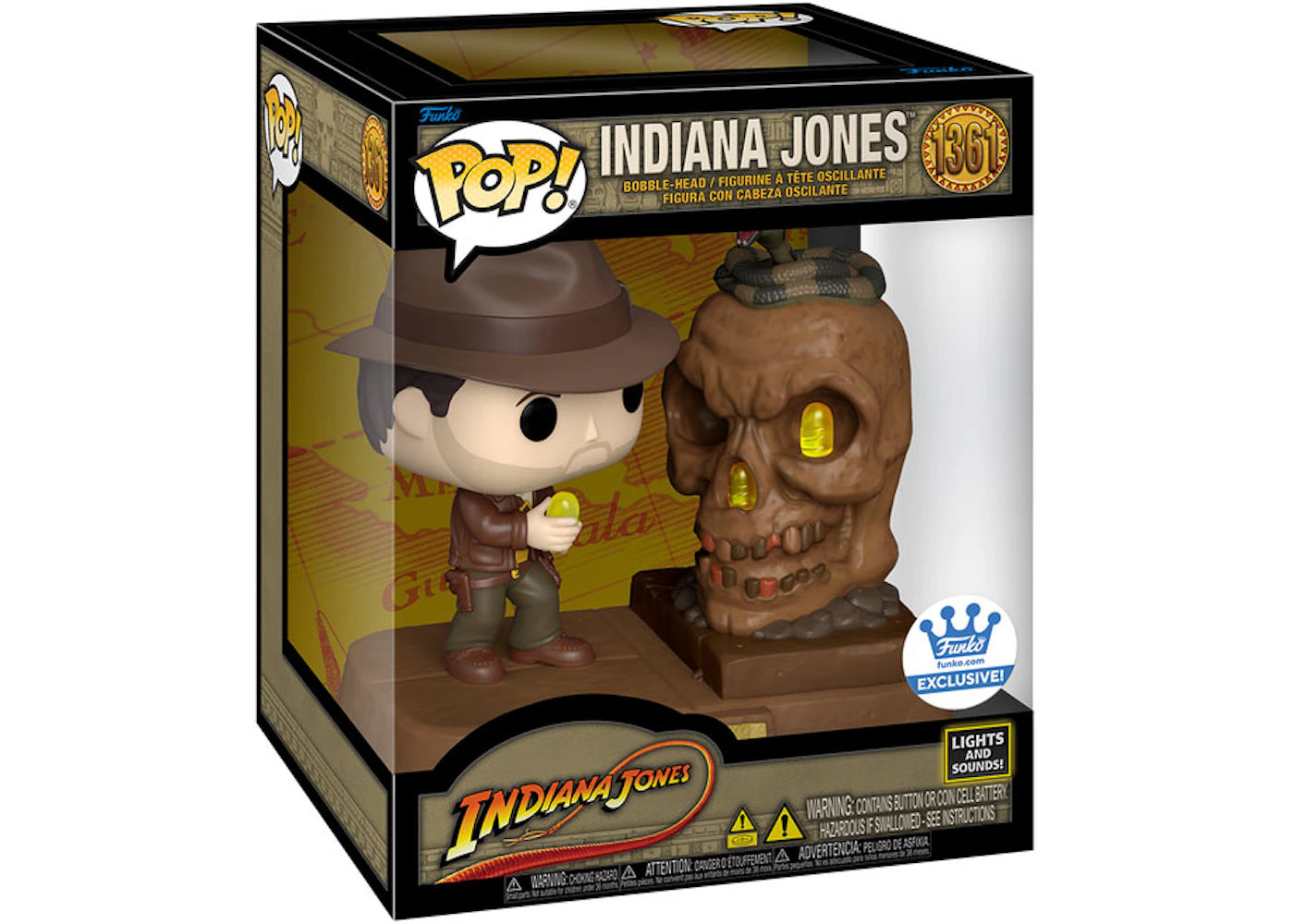 Funko Pop! Deluxe Light Up Indiana Jones Funko Shop Exclusive Figure #1361