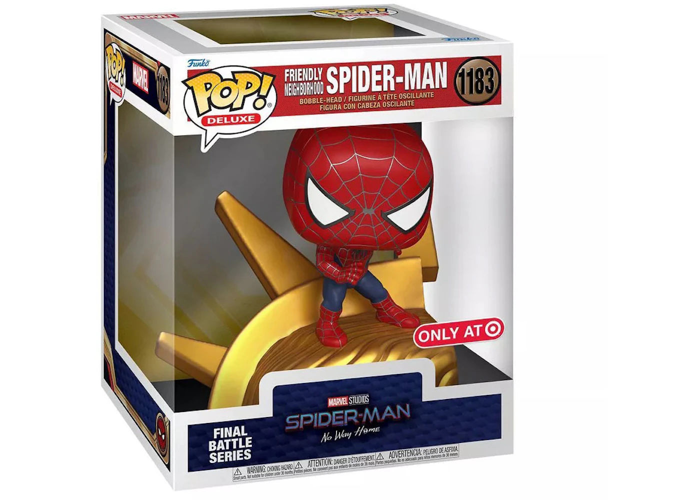 Funko Pop! Deluxe Marvel Studios Spider-Man No Way Home Friendly Neighborhood Spider-Man Target Exclusive Figure #1183