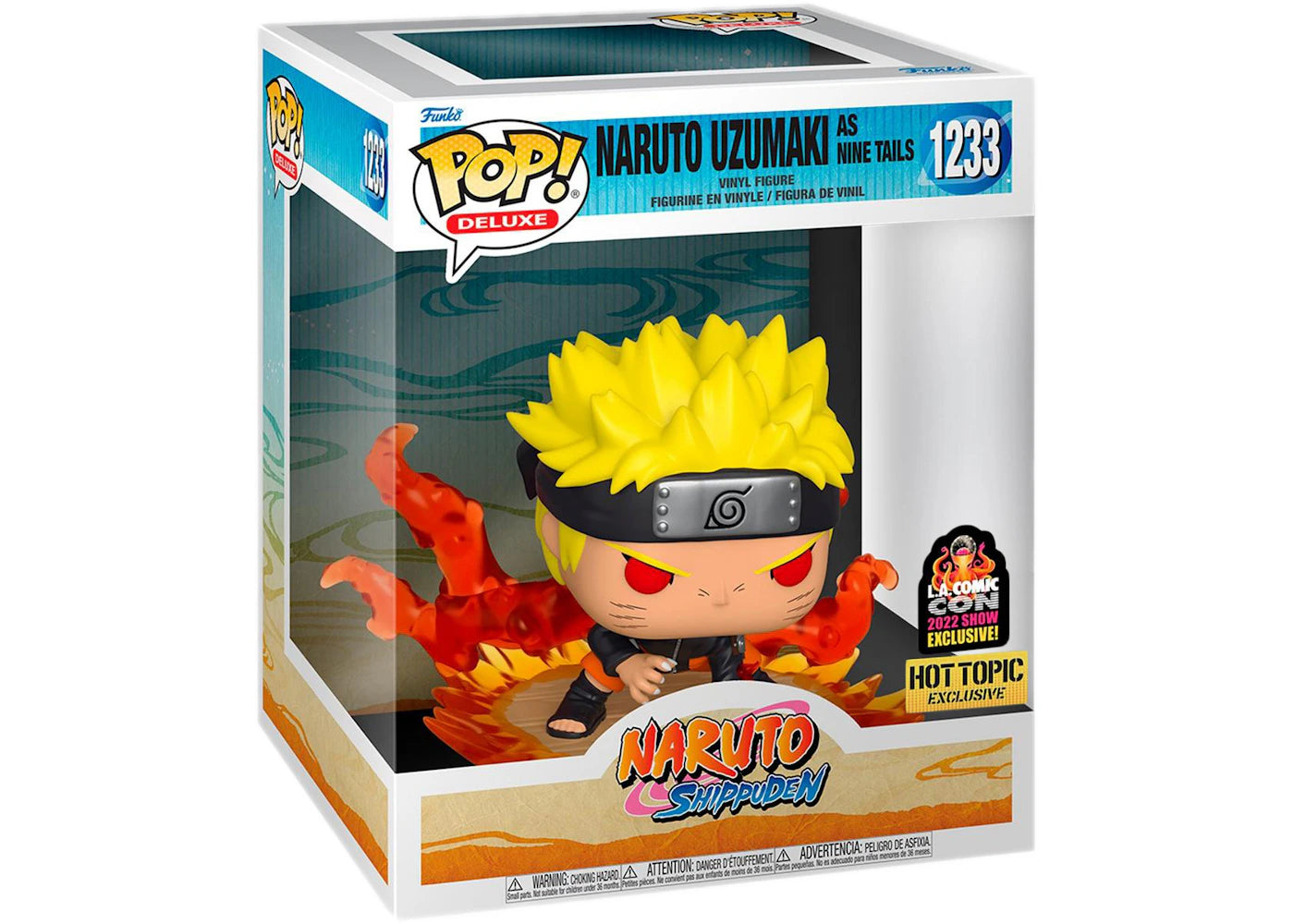 Funko Pop! Deluxe Naruto Shippuden Naruto Uzumaki as Nine Tails 2022 LACC Hot Topic Exclusive Figure #1233