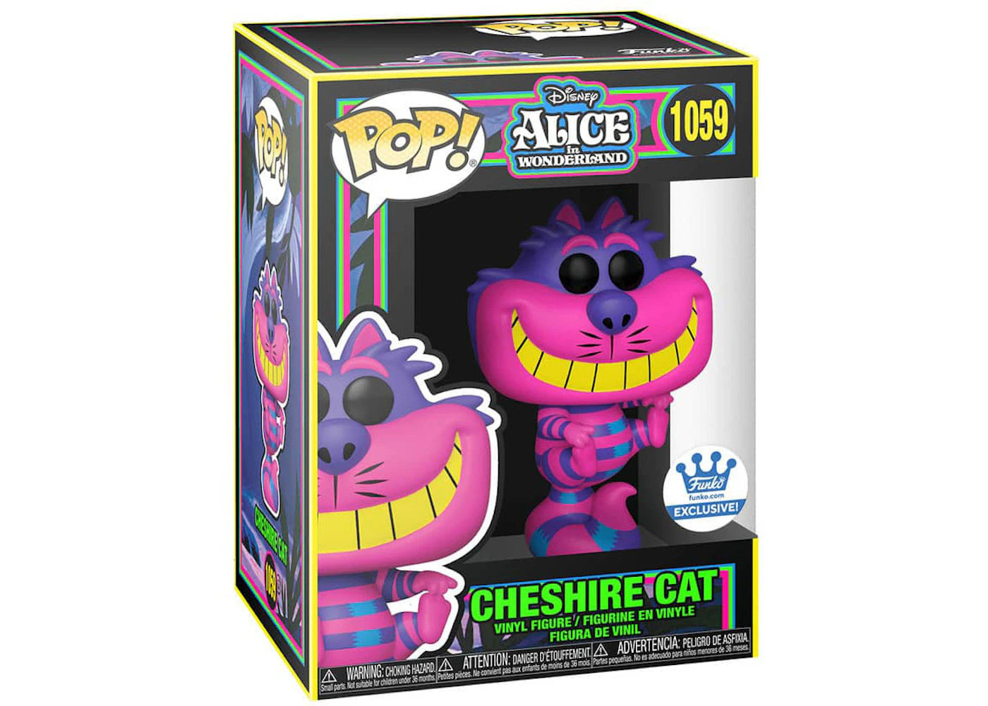 Funko Pop! Disney Alice In Wonderland Cheshire Cat Black Light Funko Shop Exclusive Figure #1059