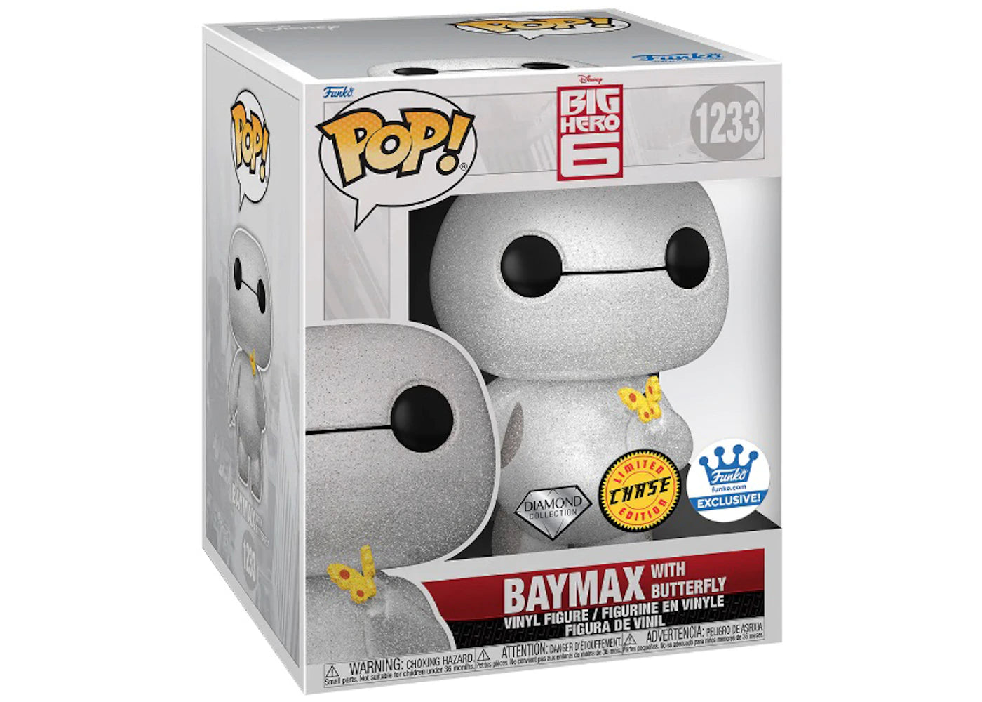Funko Pop! Disney Big Hero 6 Baymax with Butterfly Diamond Collection Chase Edition Funko Shop Exclusive Figure #1233