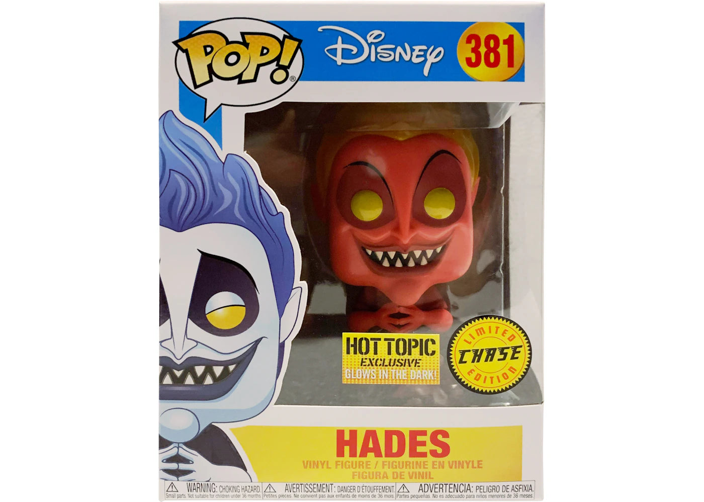 Funko Pop! Disney Hercules Hades Red (Glow) (Chase) Hot Topic Exclusive Figure #381