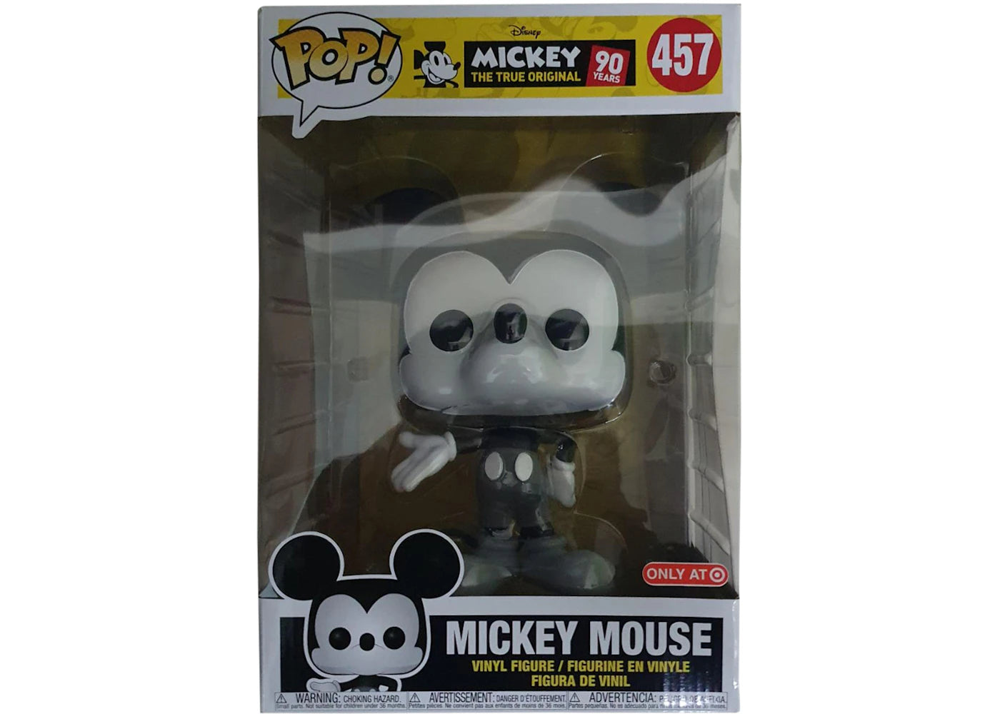 Funko Pop! Disney Mickey The True Original Mickey Mouse (Black/White) Target Exclusive 10 inch Figure #457