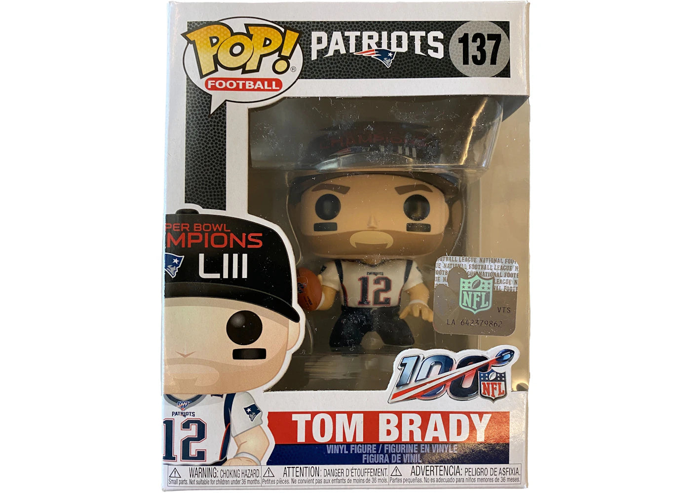 Funko Pop! Football Patriots Tom Brady NFL Sticker Figure #137