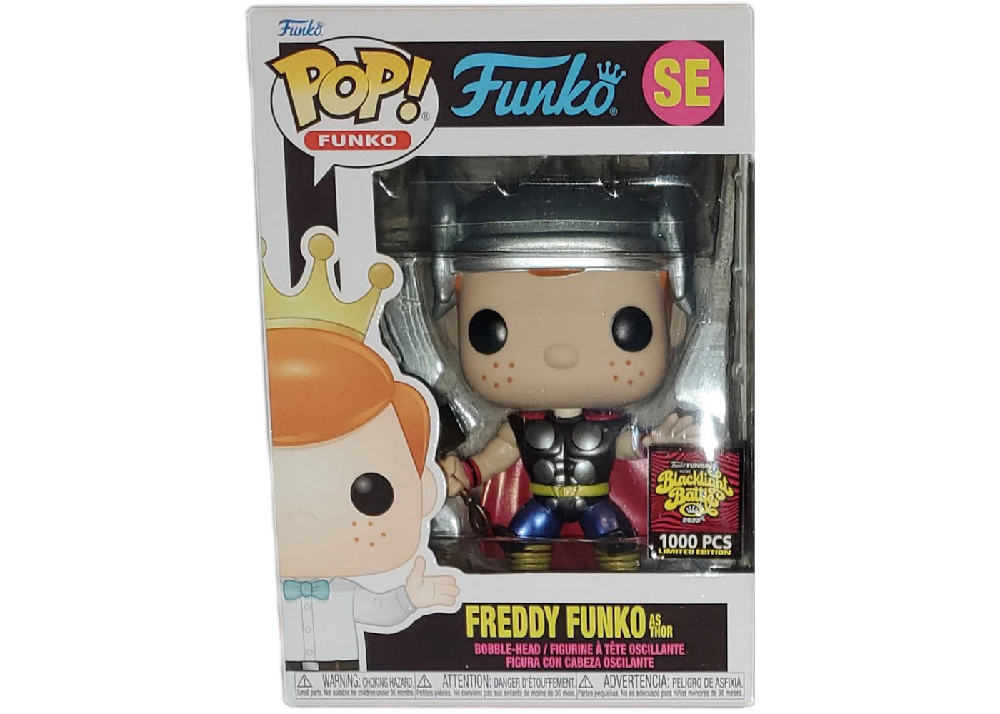 Funko Pop! Fundays Box of Fun Blacklight Battle Freddy Funko As Thor Metallic SE (LE 1000)