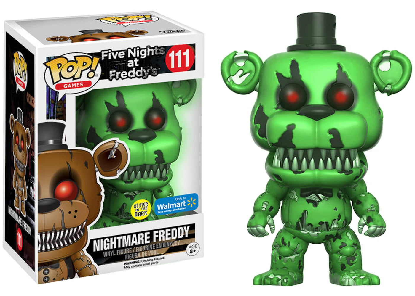 Funko Pop! Games Five Nights at Freddy's Nightmare Freddy (Glow) Walmart Exclusive Figure #111