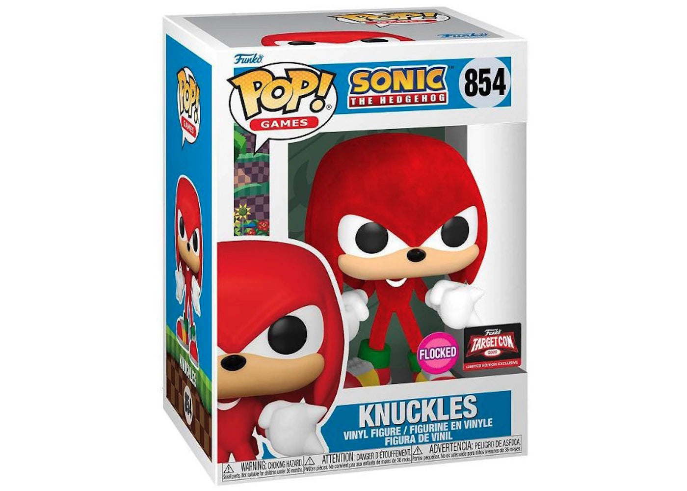 Funko Pop! Games Sonic The Hedgehog Knuckles Flocked Target Con 2022 Exclusive Figure #854
