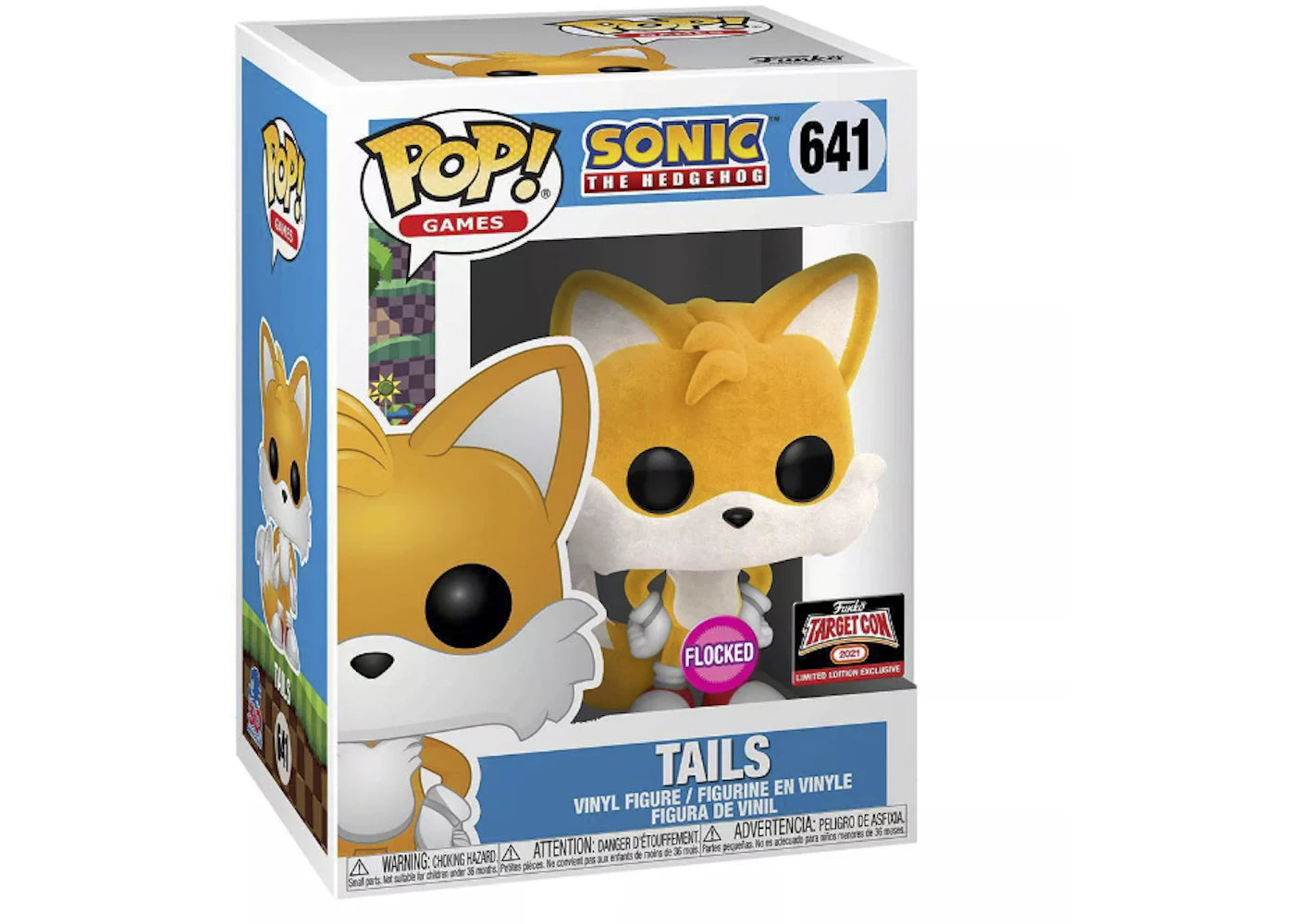 Funko Pop! Games Sonic The Hedgehog Tails (Flocked) Target Con Exclusive Figure #641