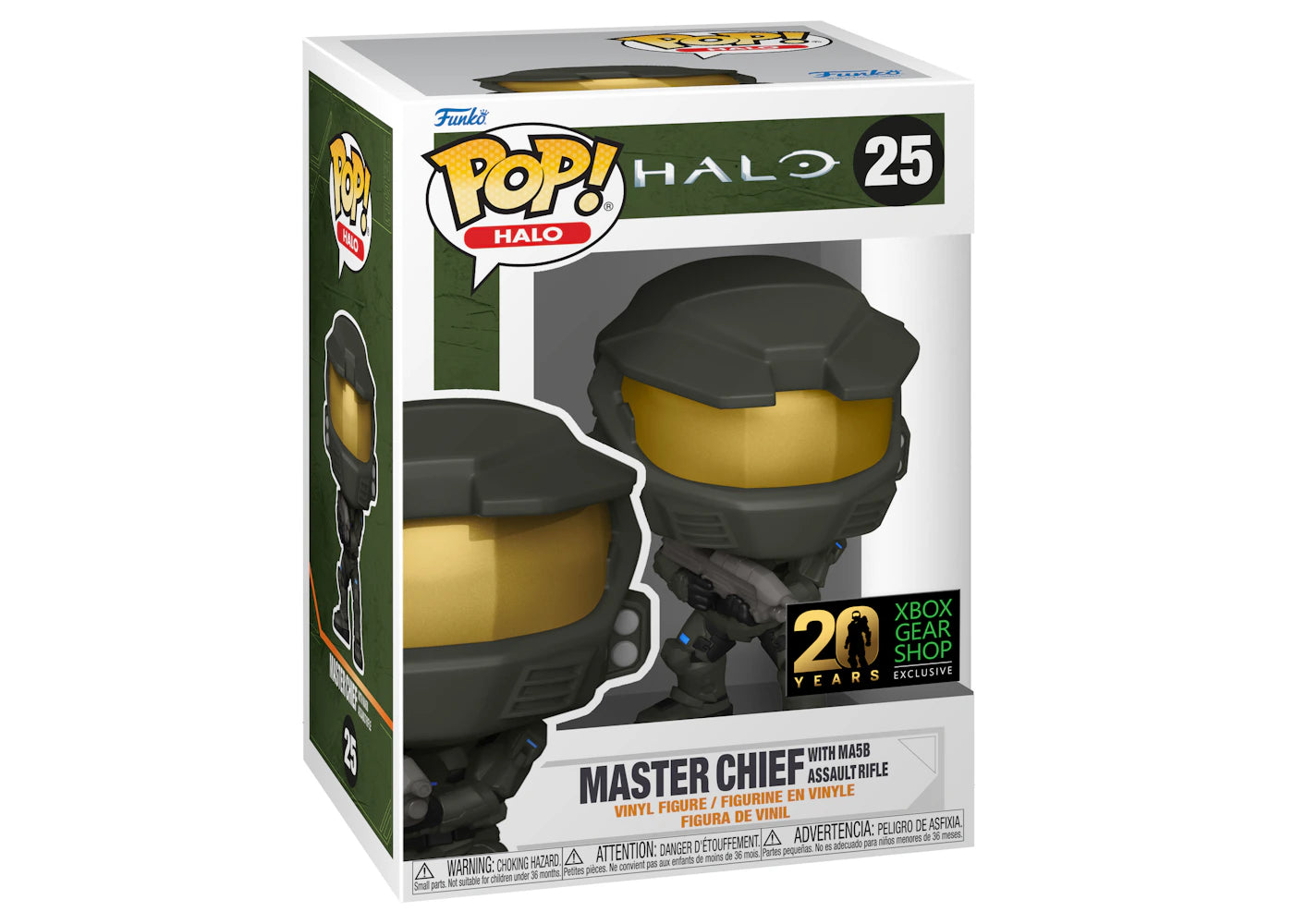 Funko Pop! Halo Master Chief with MA5B Assault Rifle 20th Anniversary Xbox Gear Shop Exclusive Figure #25