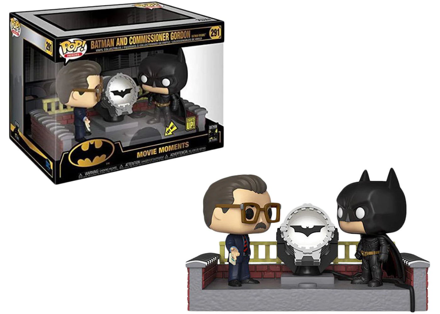 Funko Pop! Heroes Batman 80th Anniversary Batman & Commissioner Gordon Movie Moments Figure #291