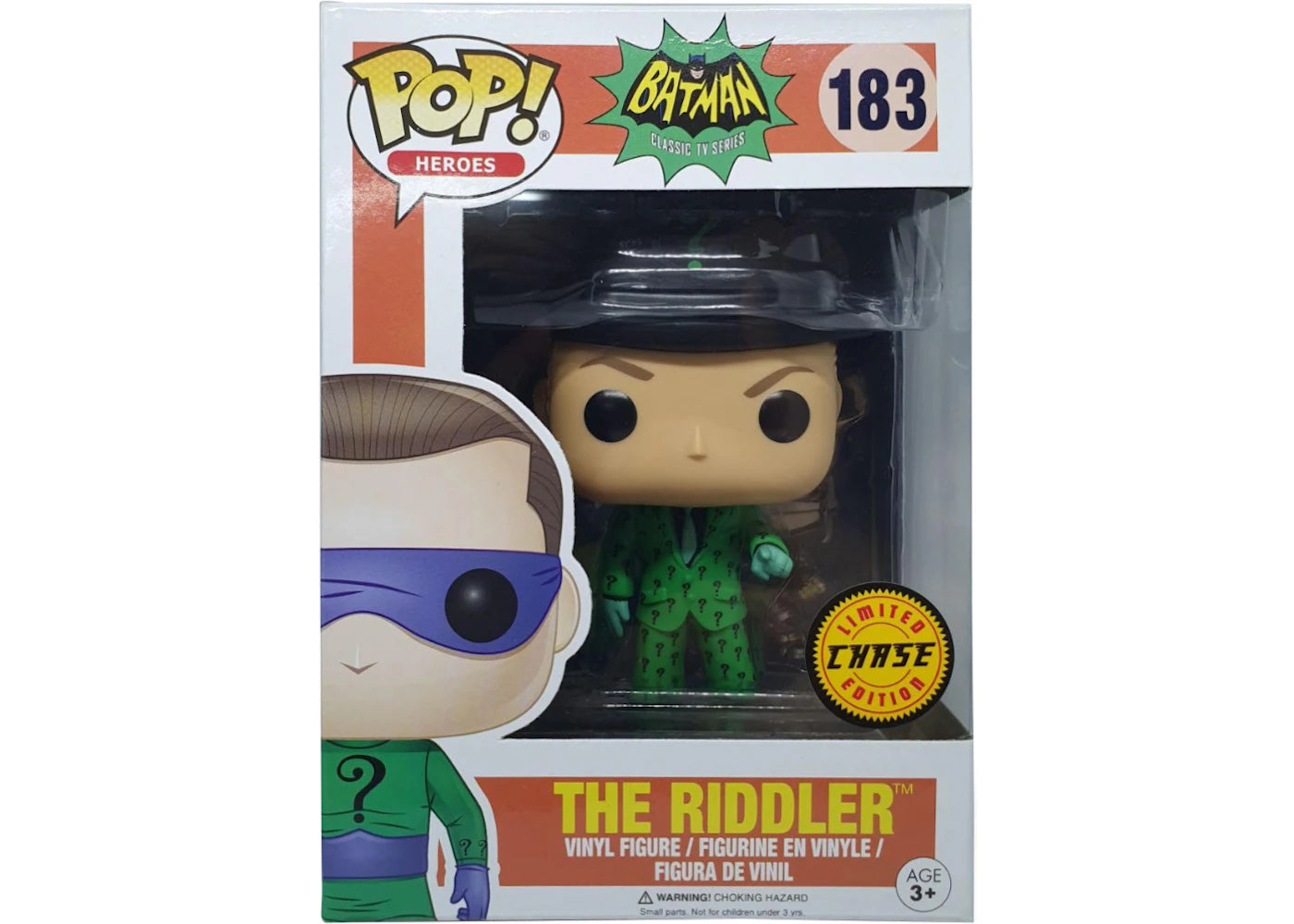 Funko Pop! Heroes Batman Classic TV Series The Riddler (Chase) Figure #183