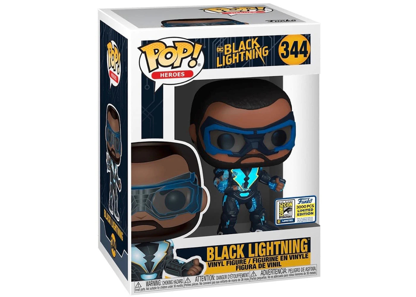 Funko Pop! Heroes Black Lightning Black Lightning SDCC Exclusive LE 3000 Figure #344